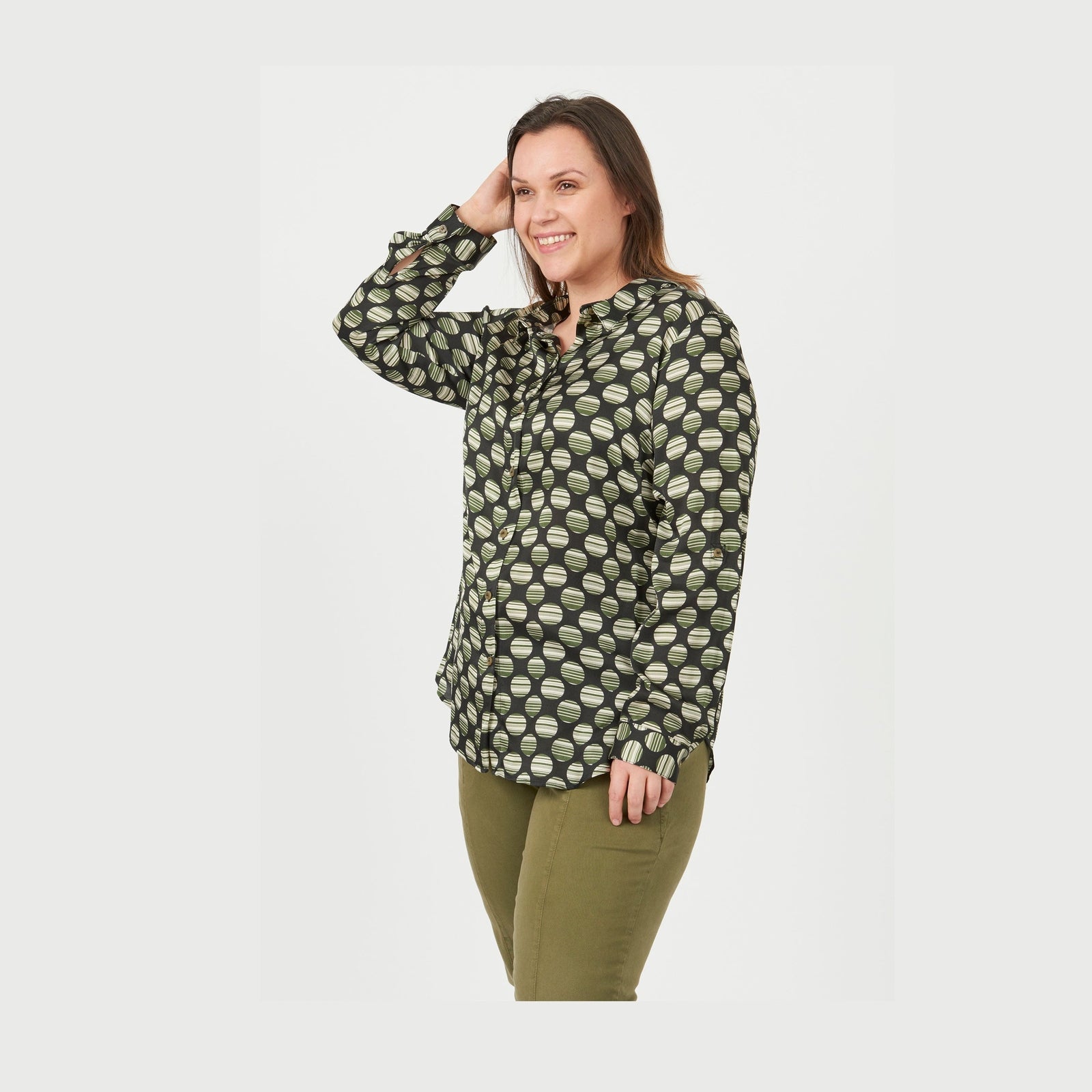 Chalou CHJuana Skjortebluser 147 Dark Olive Green
