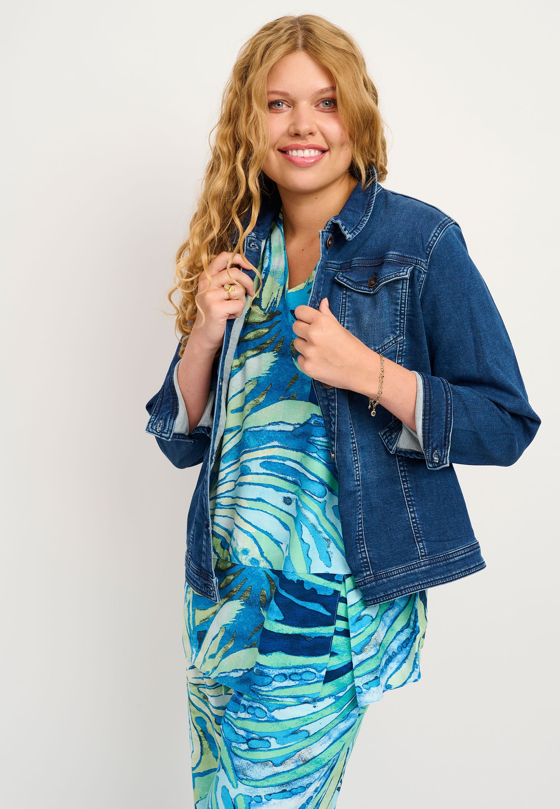 Chalou CHNaima Bluser 5285 turquoise