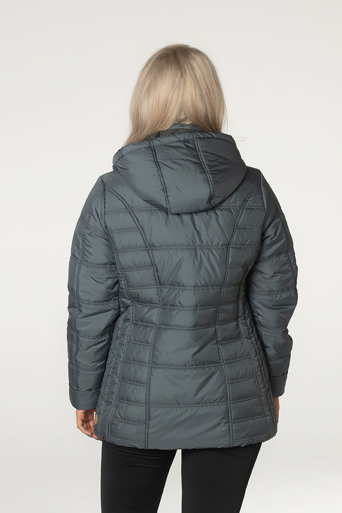 Windfield / Danwear Calina Vinterjakker 2129 Blue note/Grey