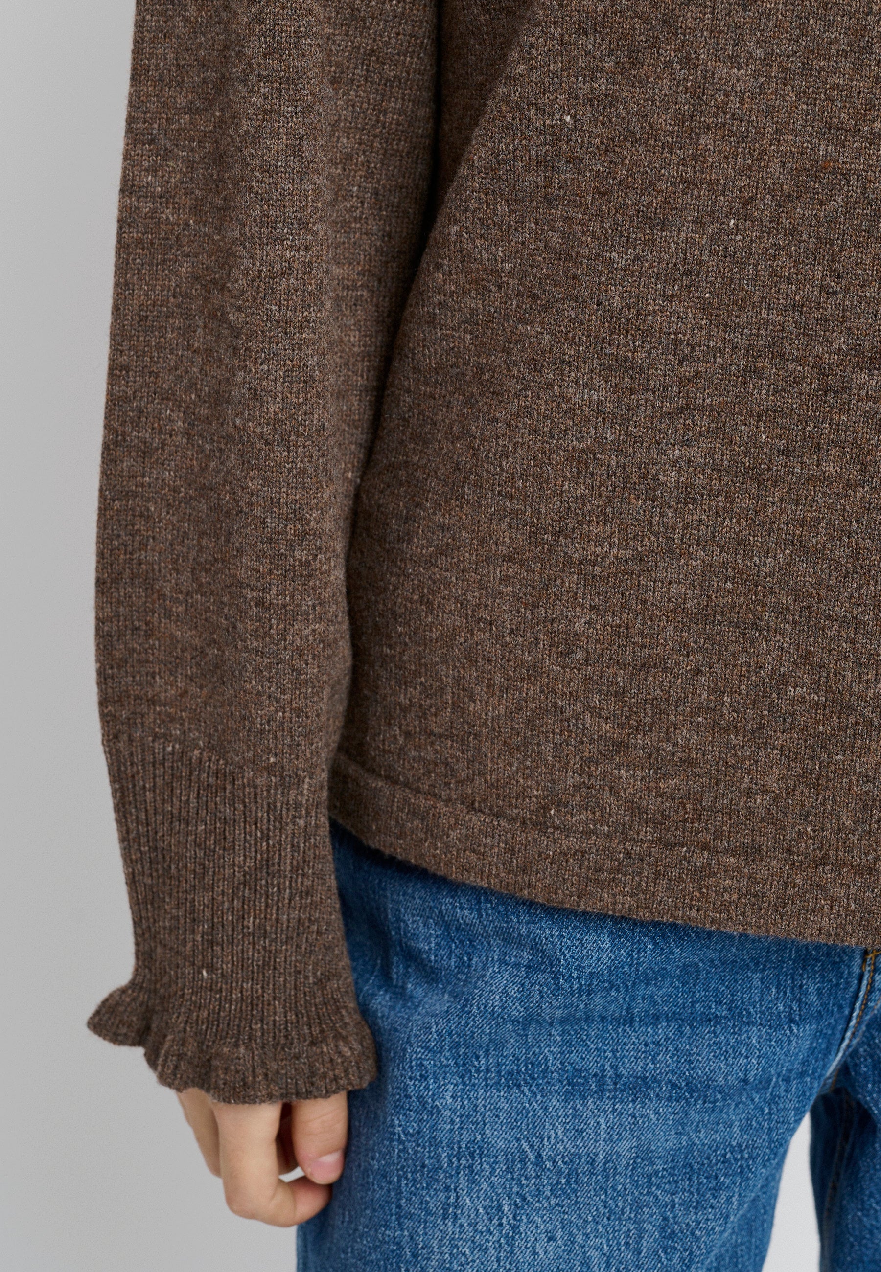 Lind Cassandra Knit Pullover 1960 dark brown melange