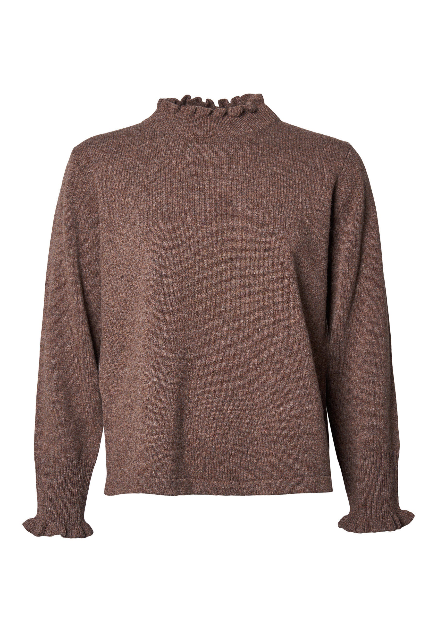 Lind Cassandra Knit Pullover 1960 dark brown melange