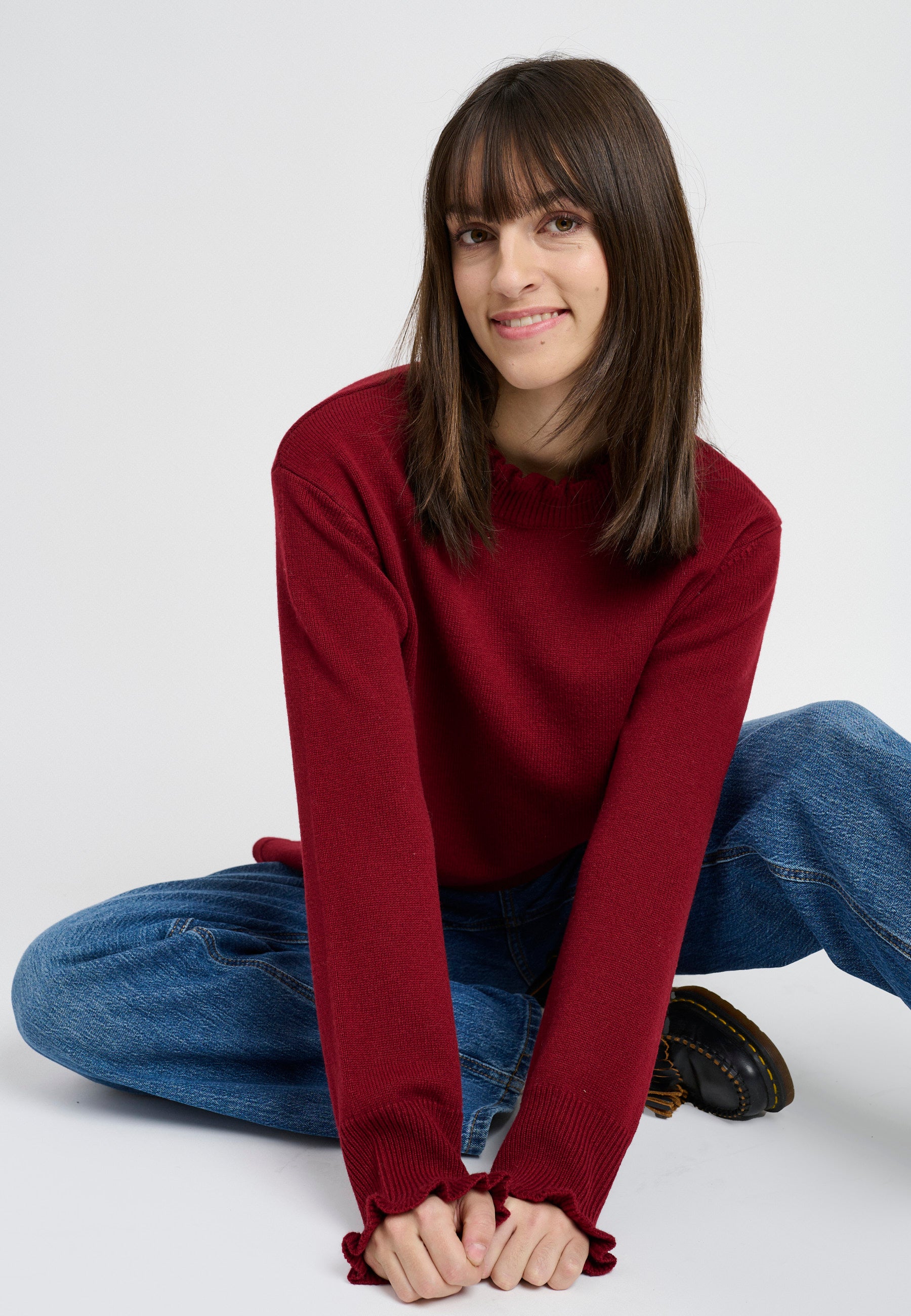 Lind Cassandra Knit Pullover 2655 ruby red