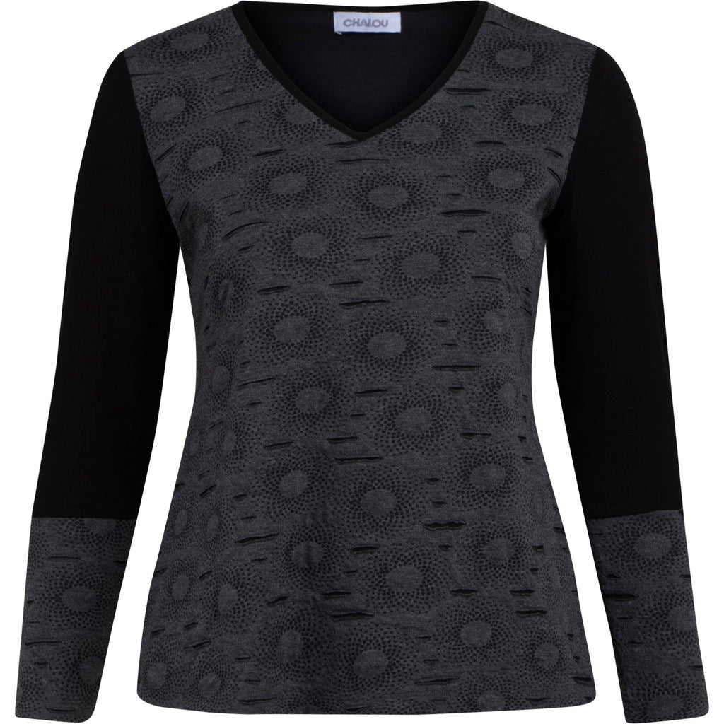 Chalou Chalou Skjortebluser 011 Grey Melange