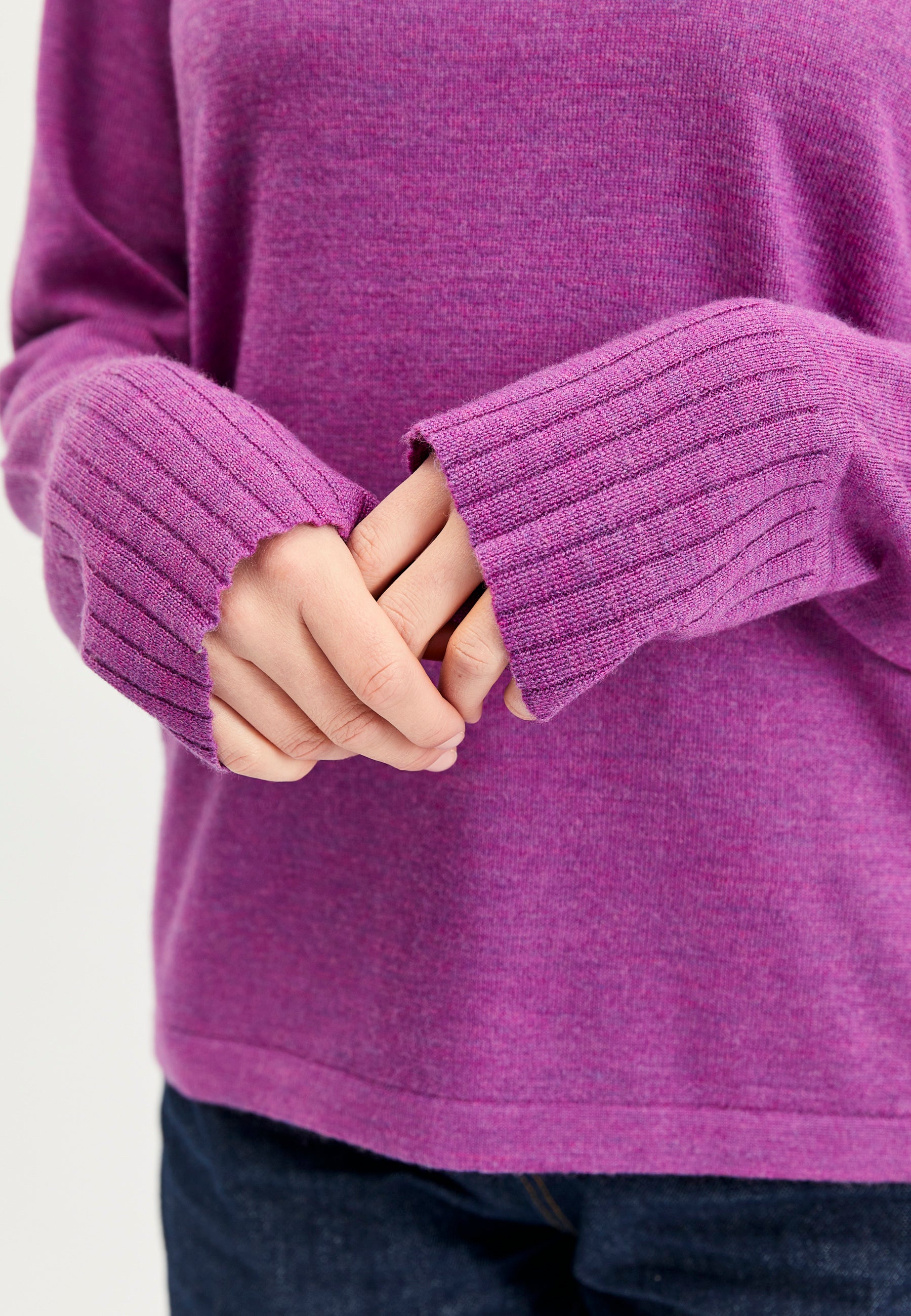 Lind Clara Knit Pullover 205448 Hotensia purple melange