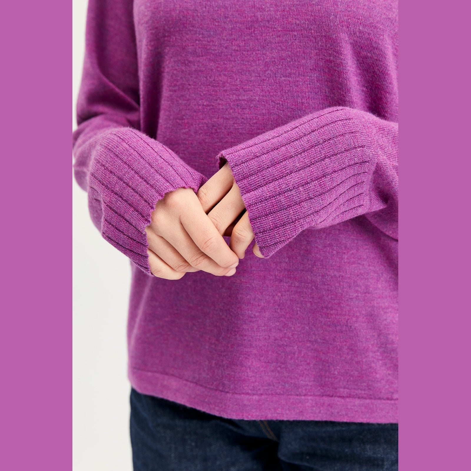 Lind Clara Knit Pullover 205448 Hotensia purple melange
