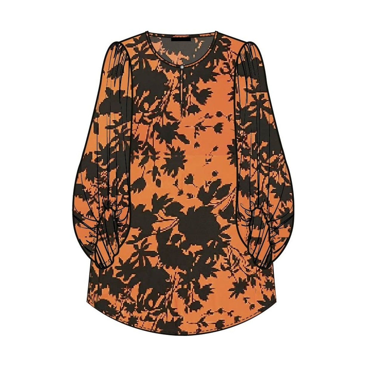 Elinette ELSimona Bluser 8850 Burned orange