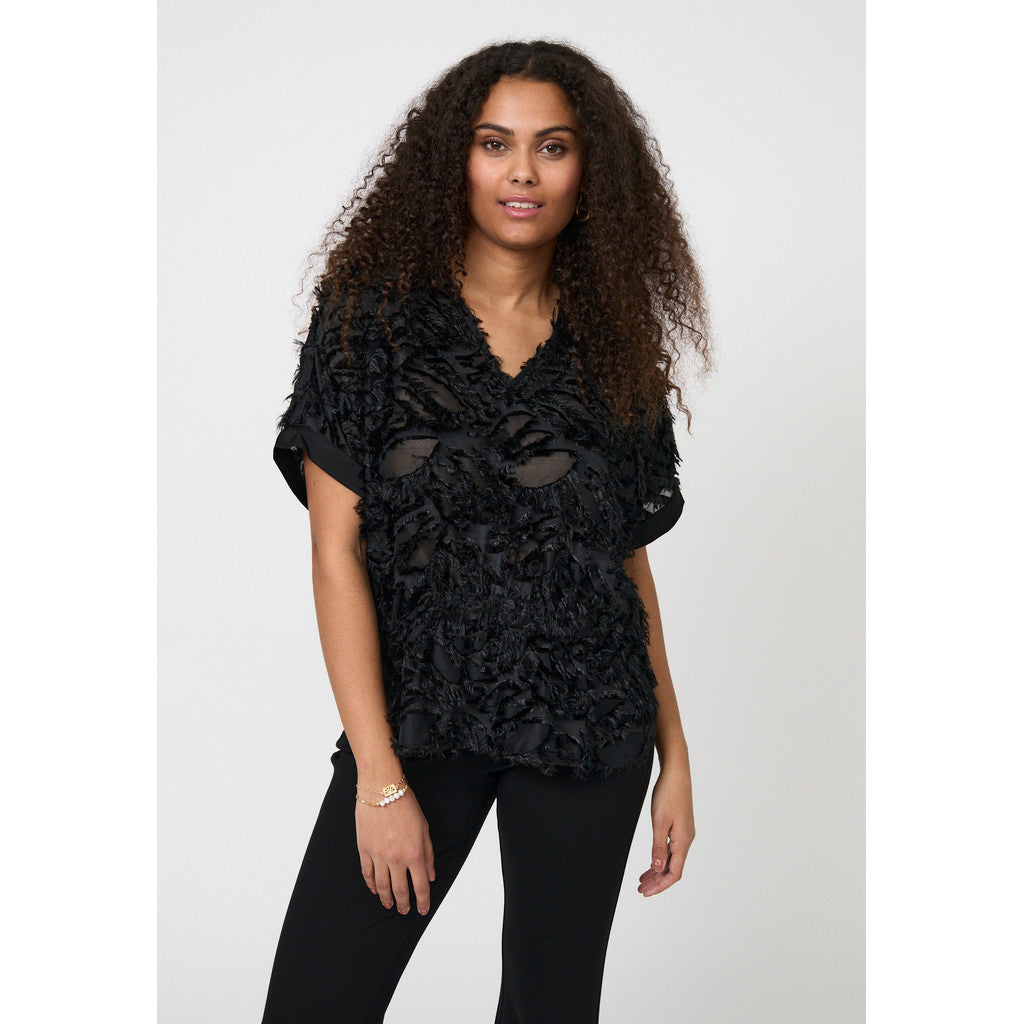 ETKae Festlig sort bluse