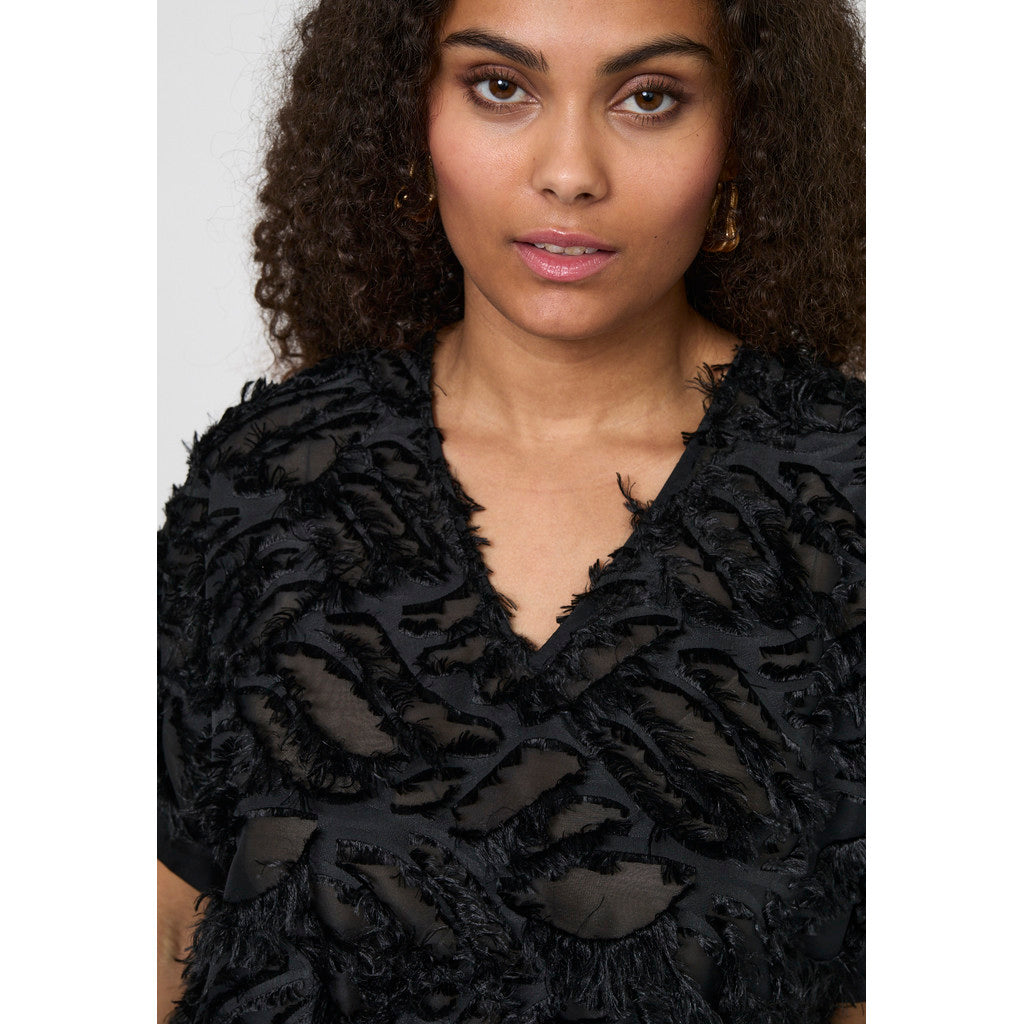 ETKae Festlig sort bluse