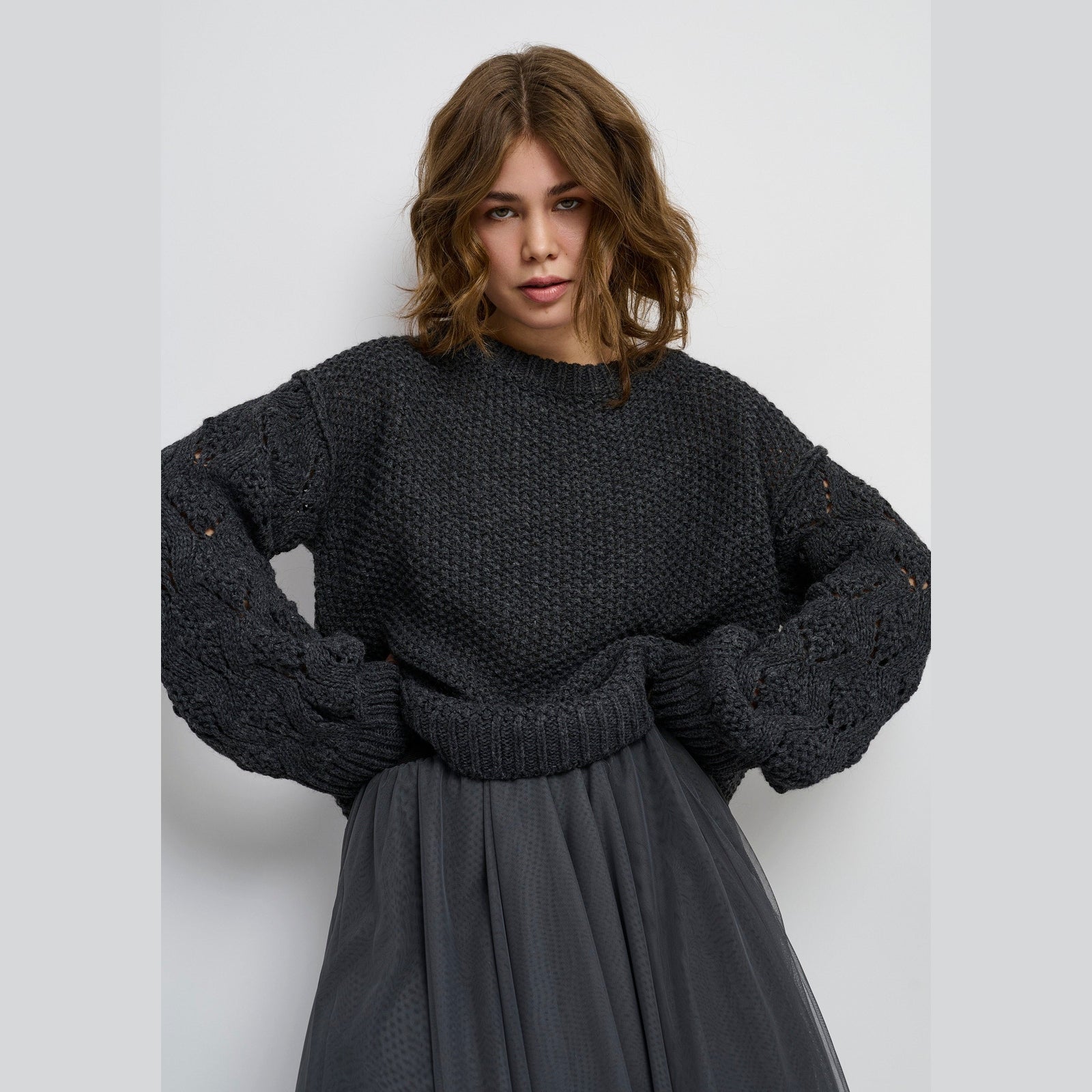 Elton ETFine Knit Pullover 9950 DARK GREY MELANGE