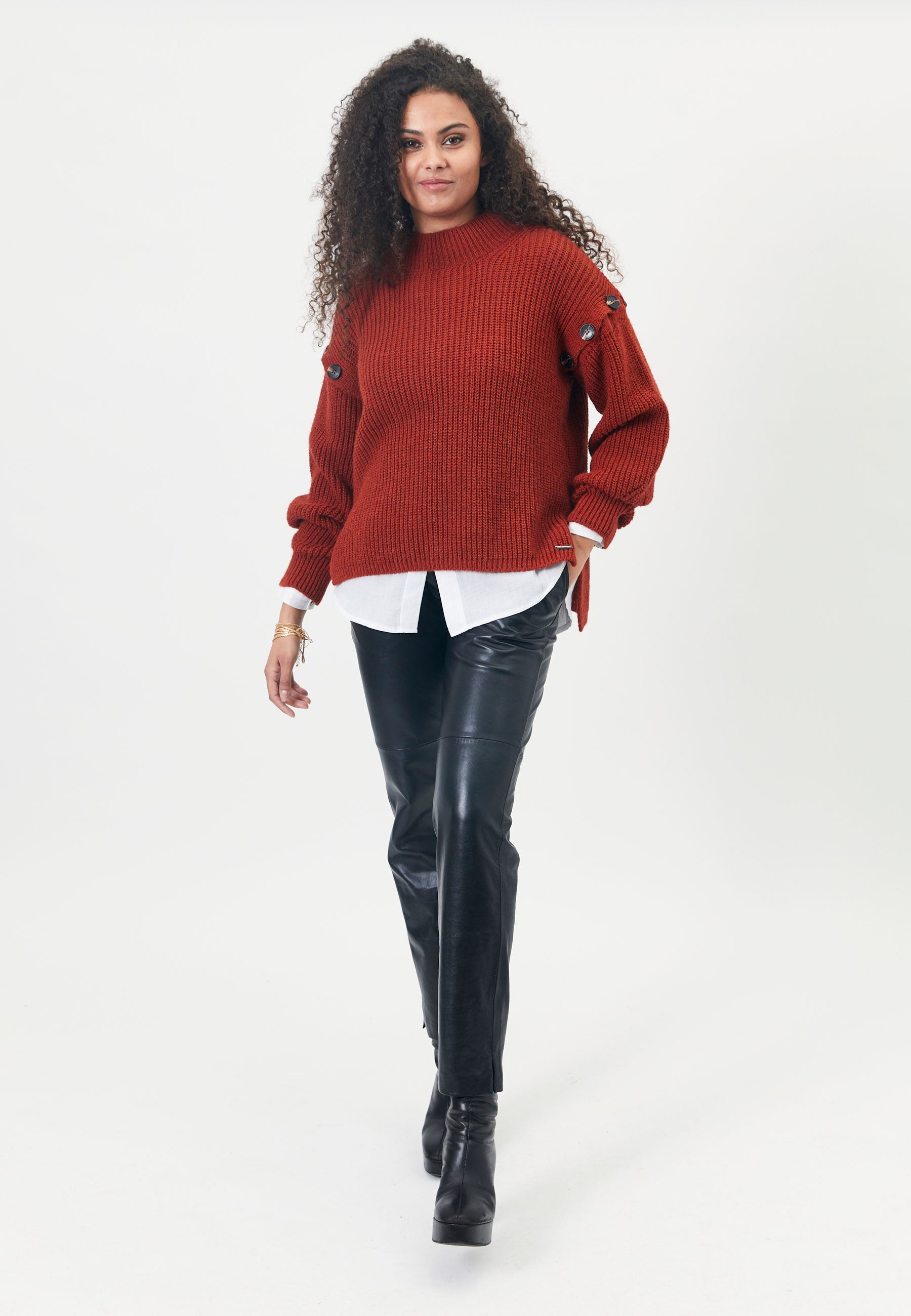 Elton ETHibba Knit Pullover 093 Dark Orange
