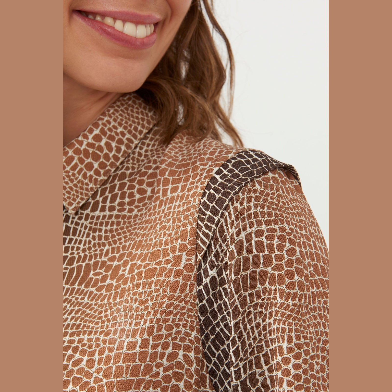 Elton ETJolie Skjortebluser 037 Brick Brown