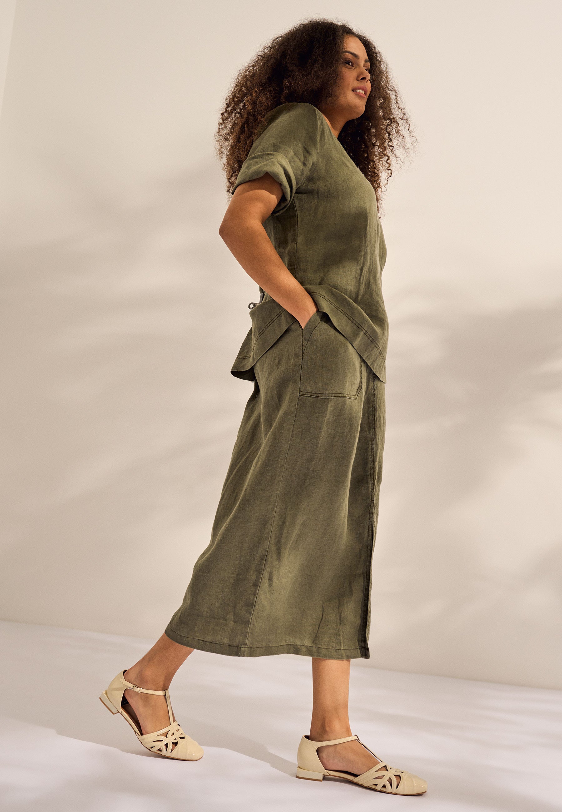 Elton ETLiella Nederdele 3770 Dusty olive green