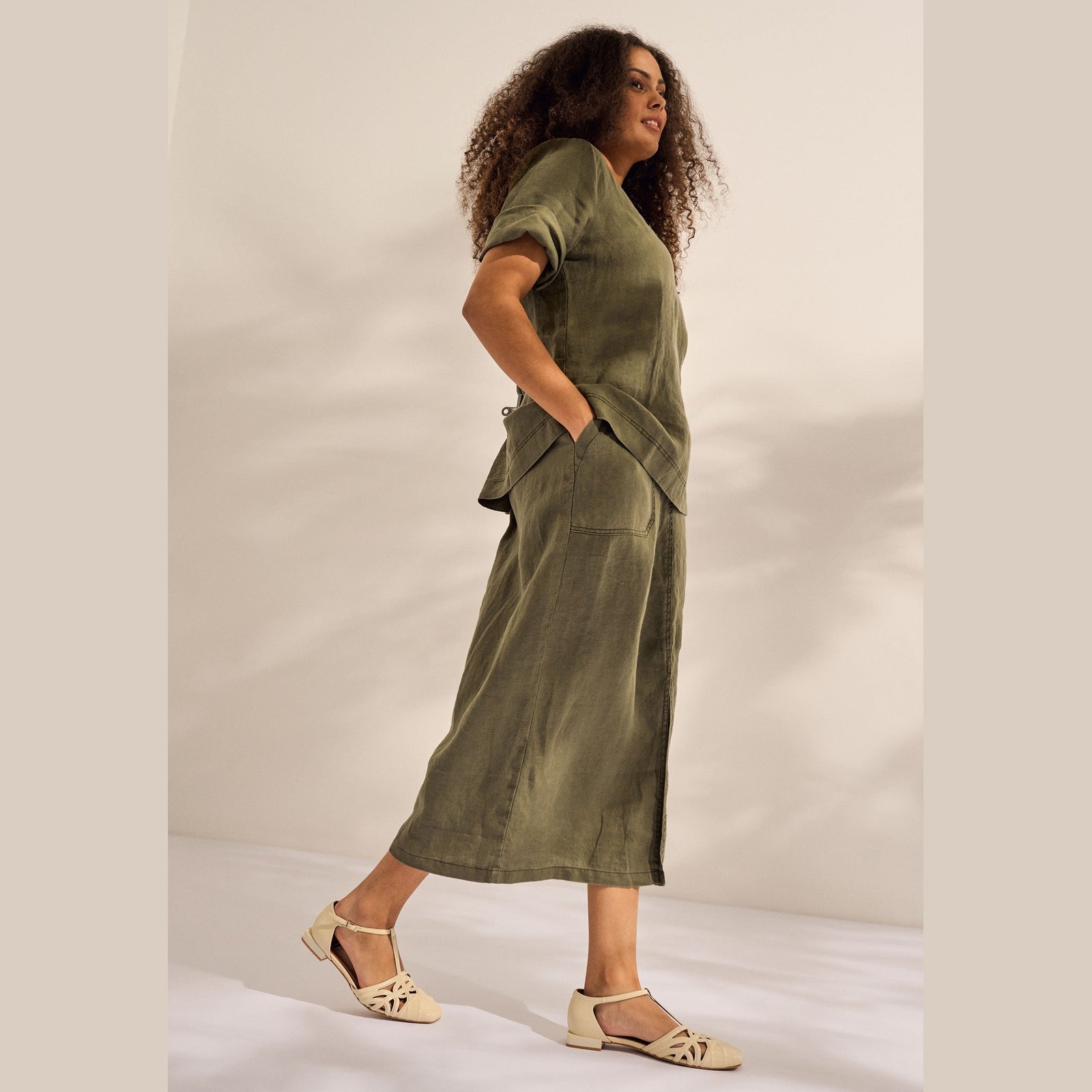 Elton ETLiella Nederdele 3770 Dusty olive green
