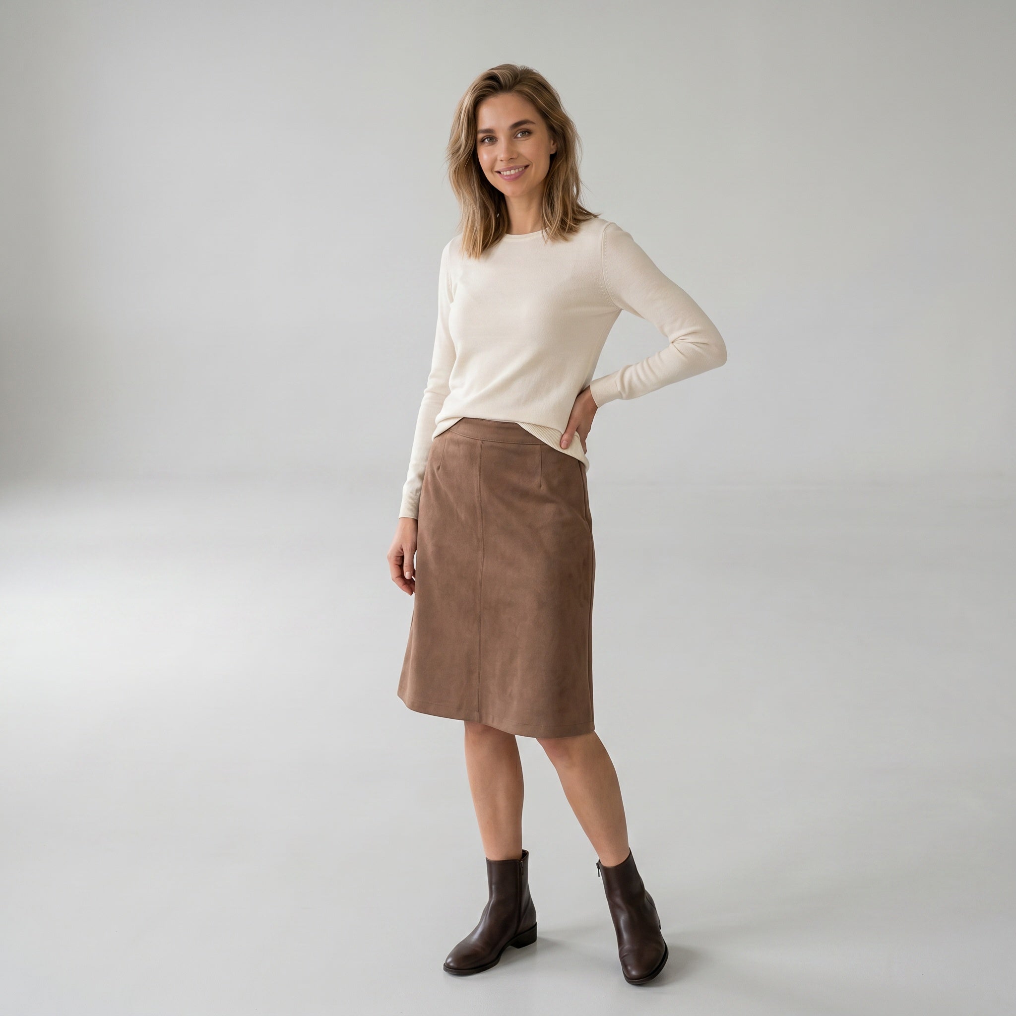 Elton ETLissa Nederdele 1588 Dark Sand