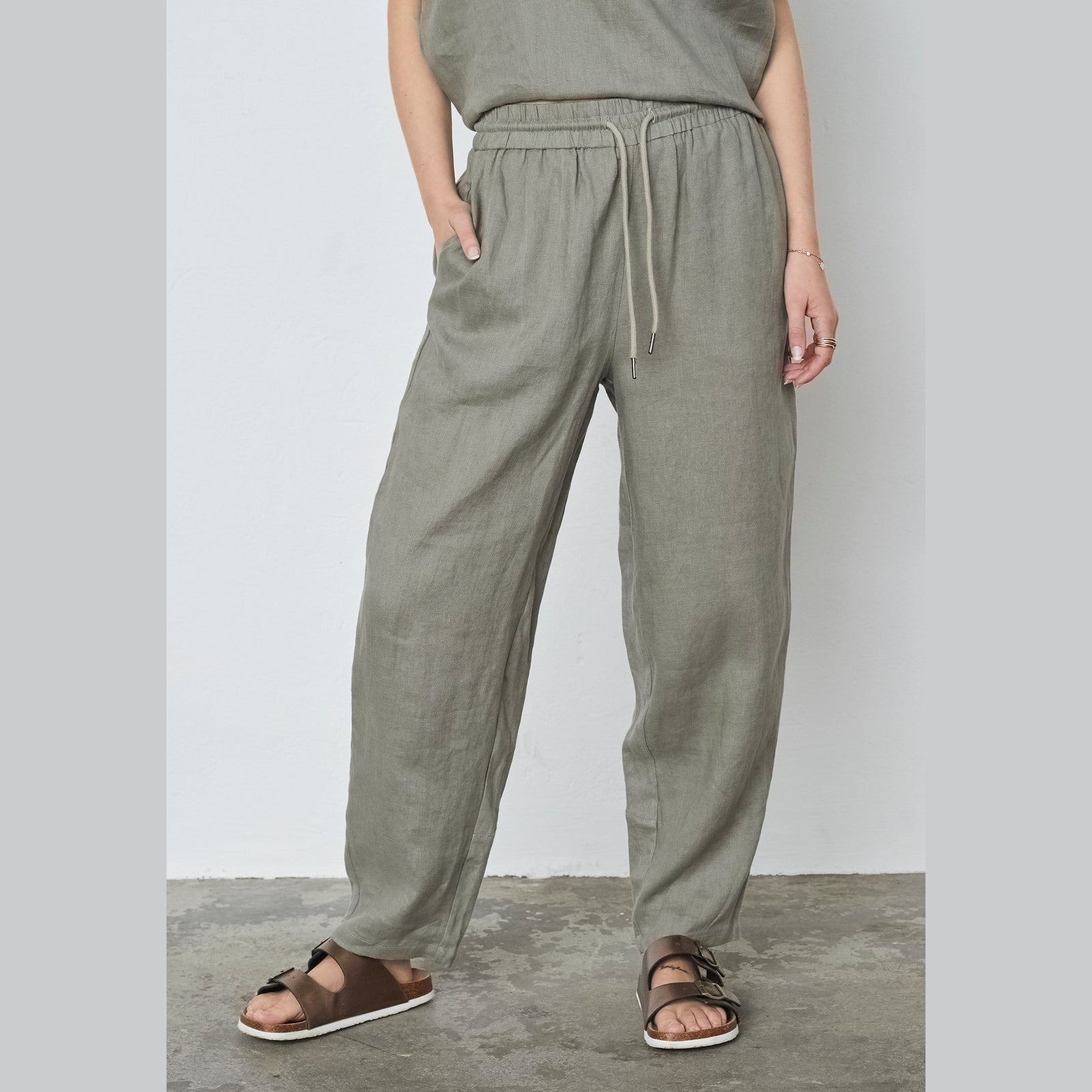 Elton ETLuzie Bukser 3506 Khaki Green