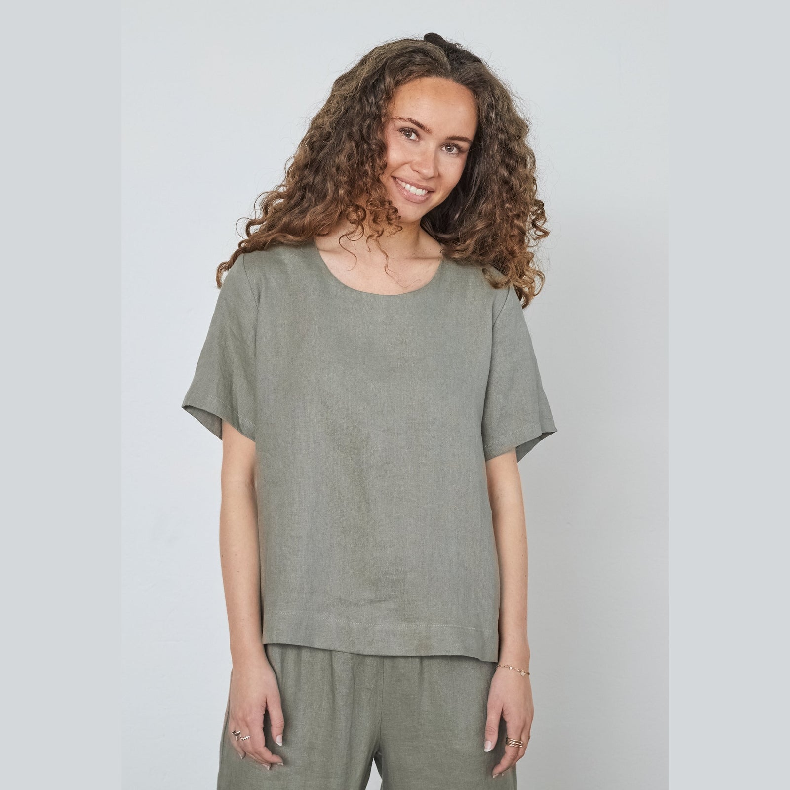 Elton ETLykke Bluser 3506 Khaki Green