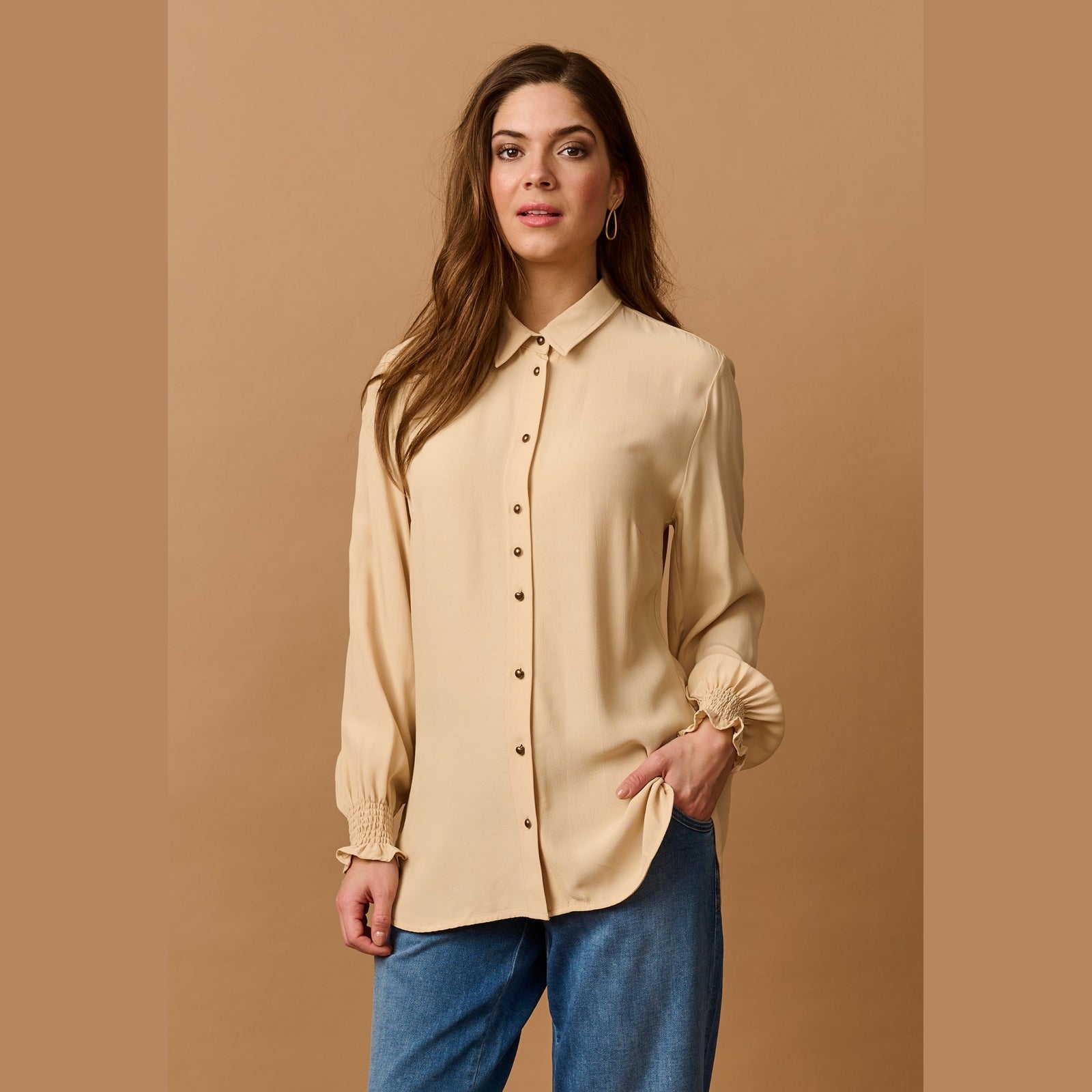 Elton ETPatti Skjortebluser 137 Golden sand
