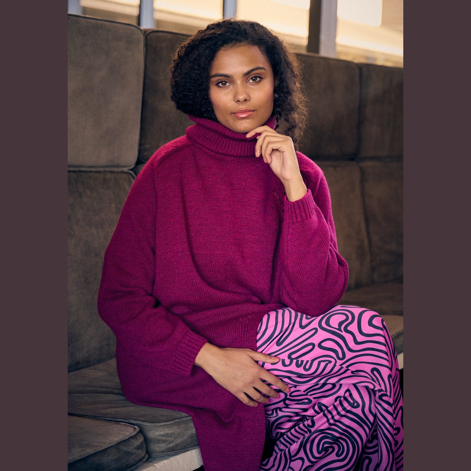 Elton ETRebecca Knit Dress 6410 Rosebud