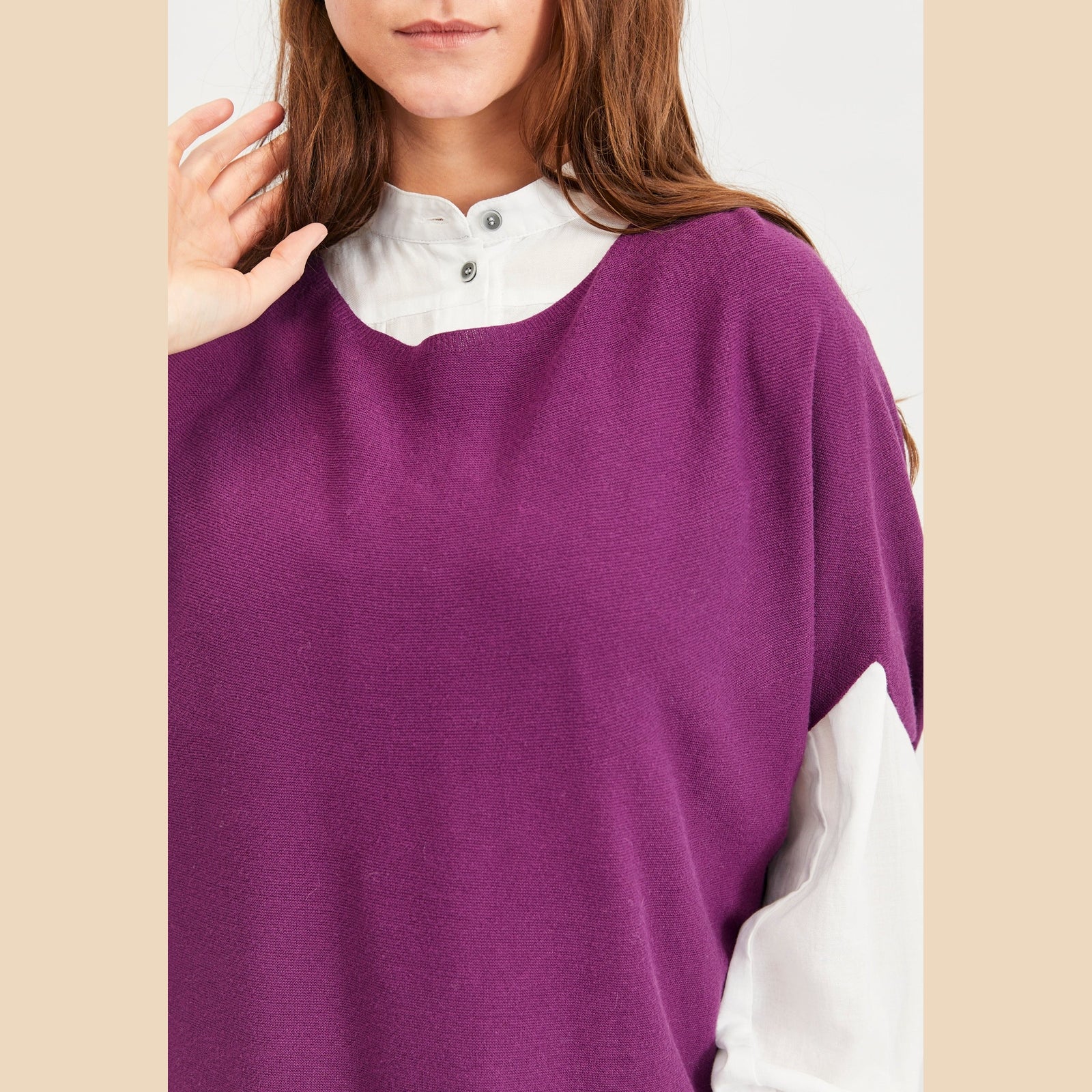 Lind Elfi Poncho 192 Dark purple