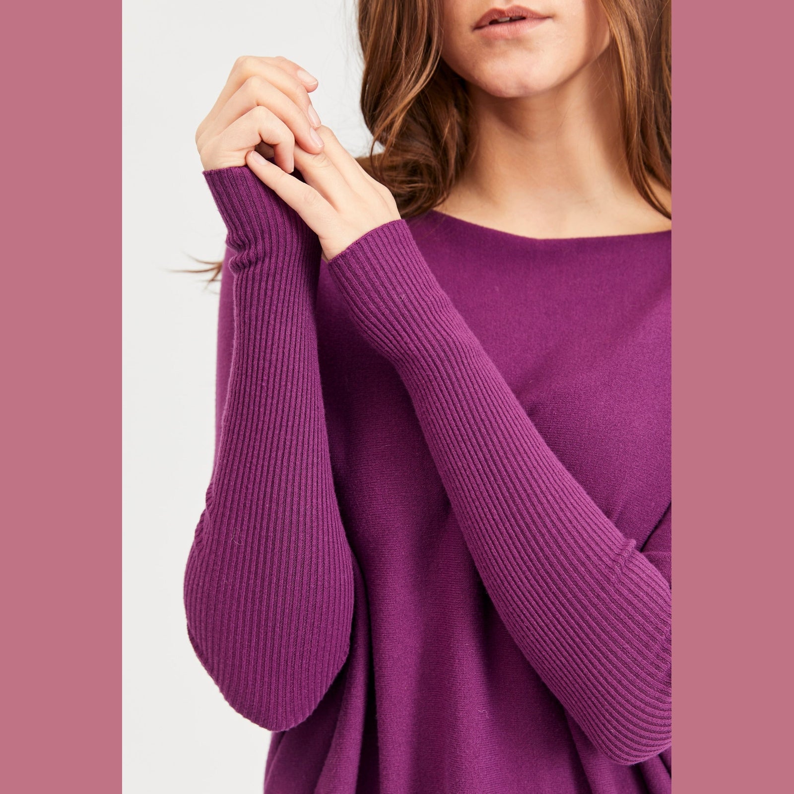 Lind Esther Knit Pullover 192 Dark purple