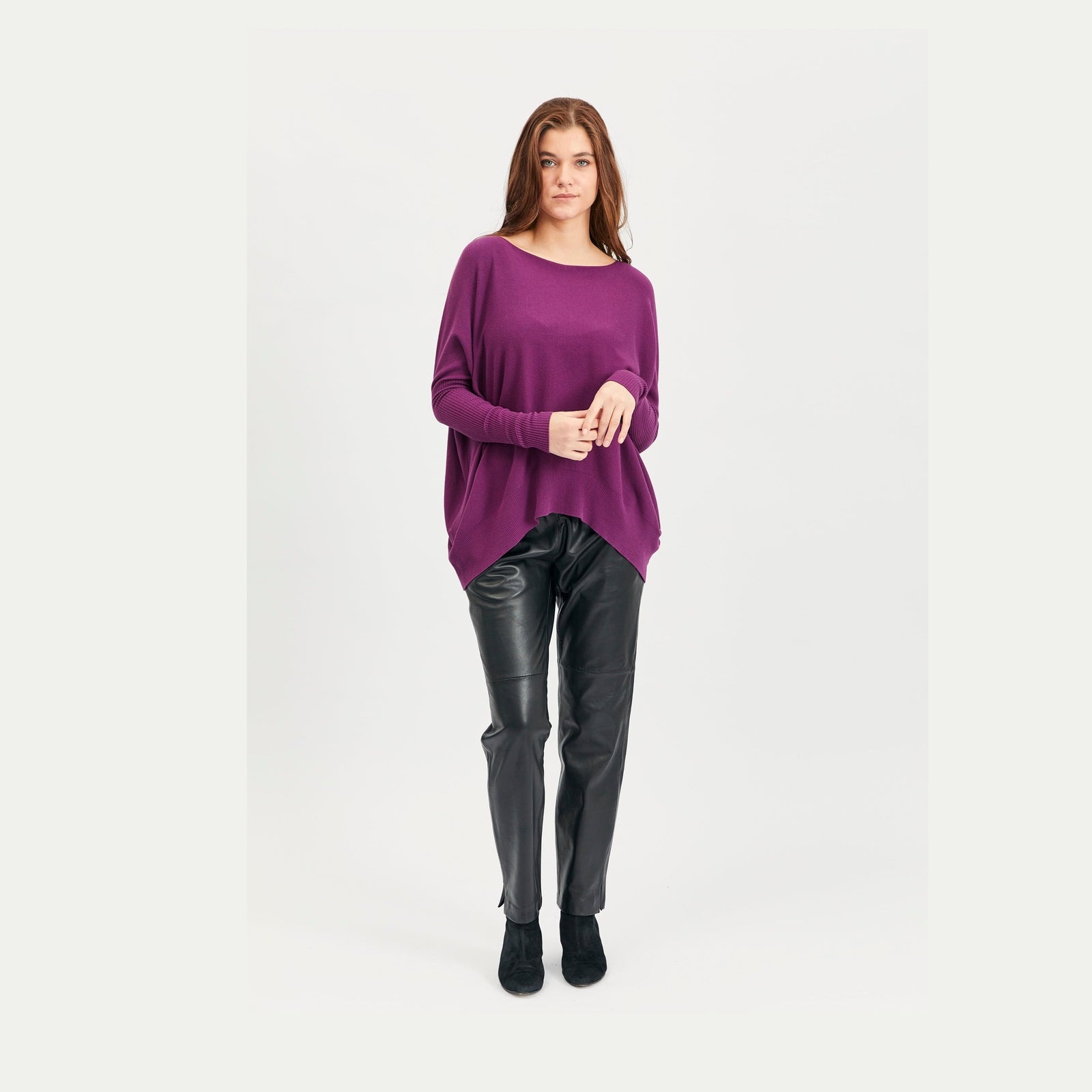 Lind Esther Knit Pullover 192 Dark purple