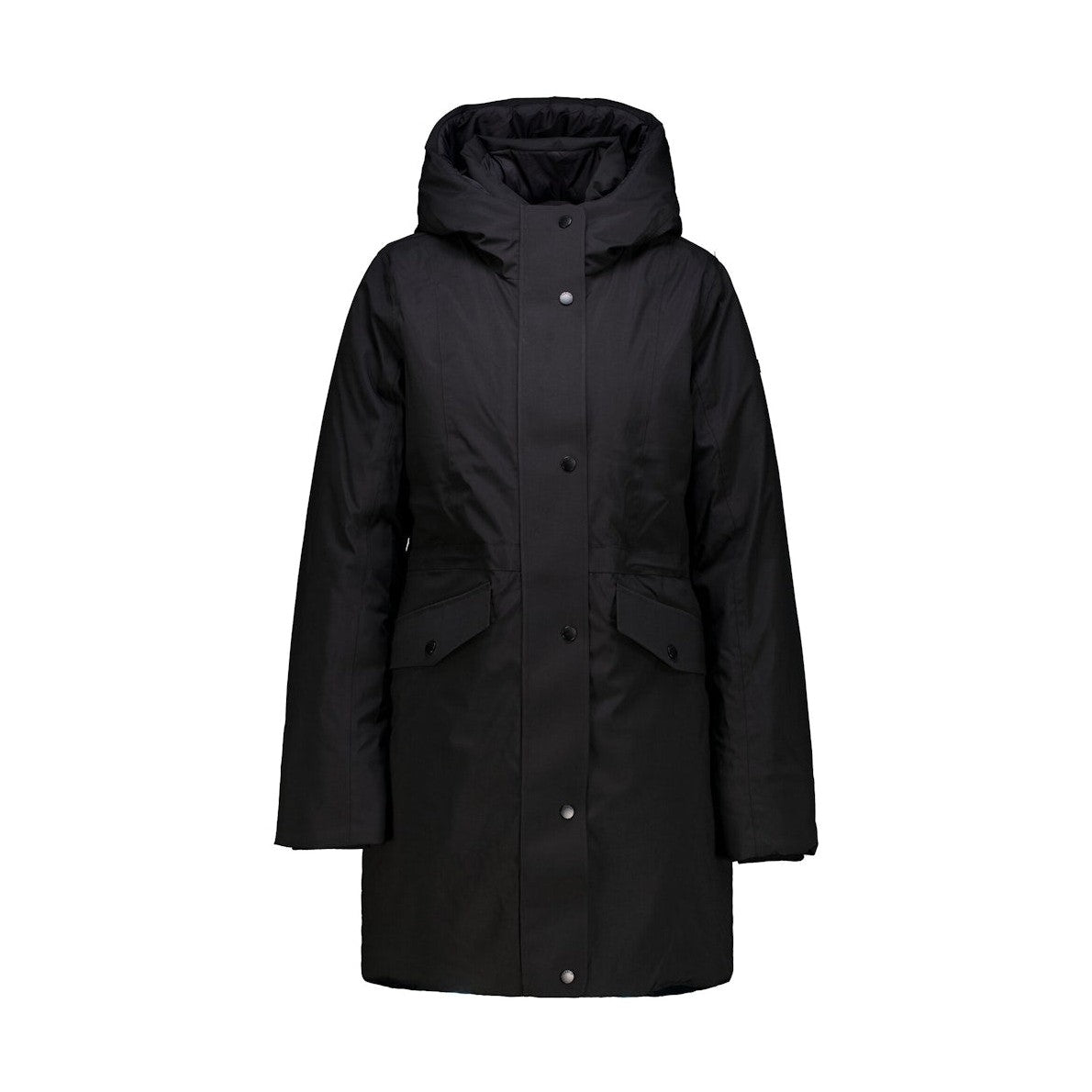 Halvlang sort vinterjakke