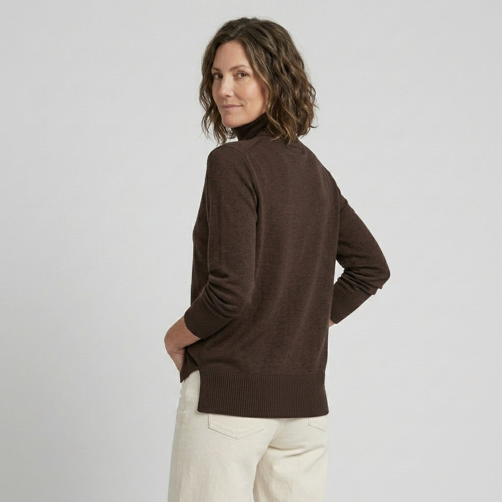 Lind Kirsten Knit Pullover 1500 BROWN