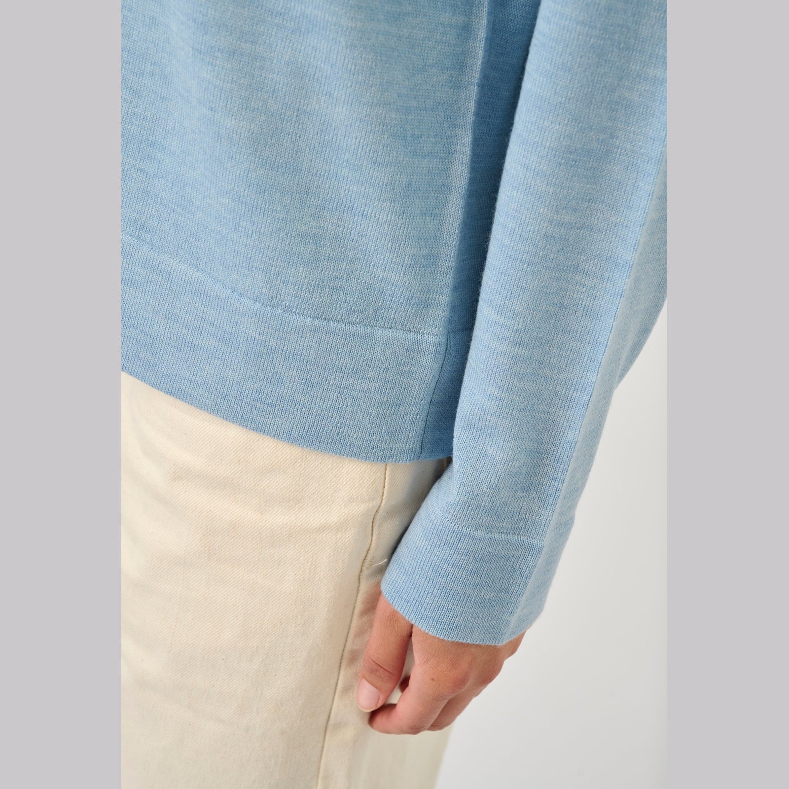Lind Kirsten Knit Pullover 5002 Light Blue Melange