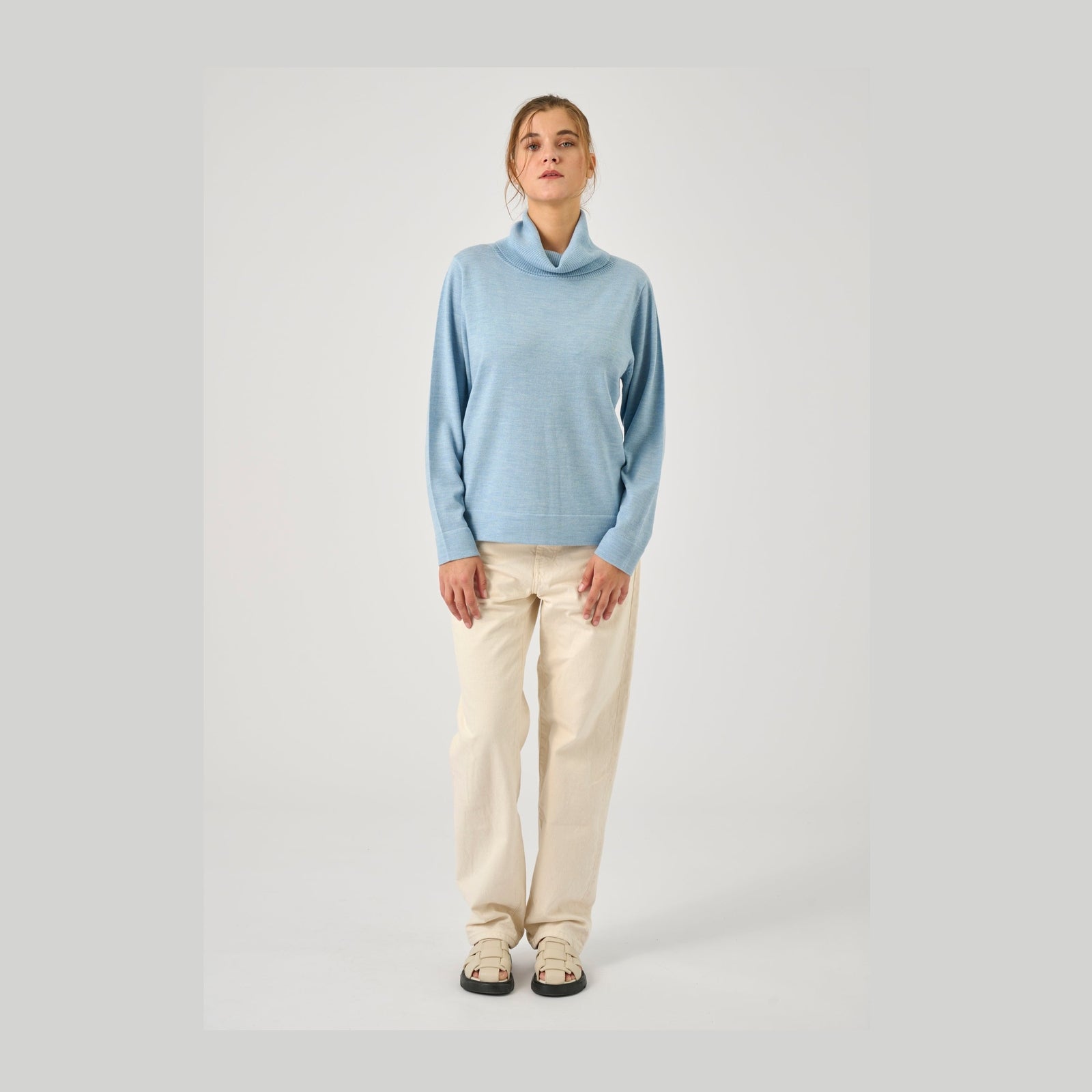 Lind Kirsten Knit Pullover 5002 Light Blue Melange