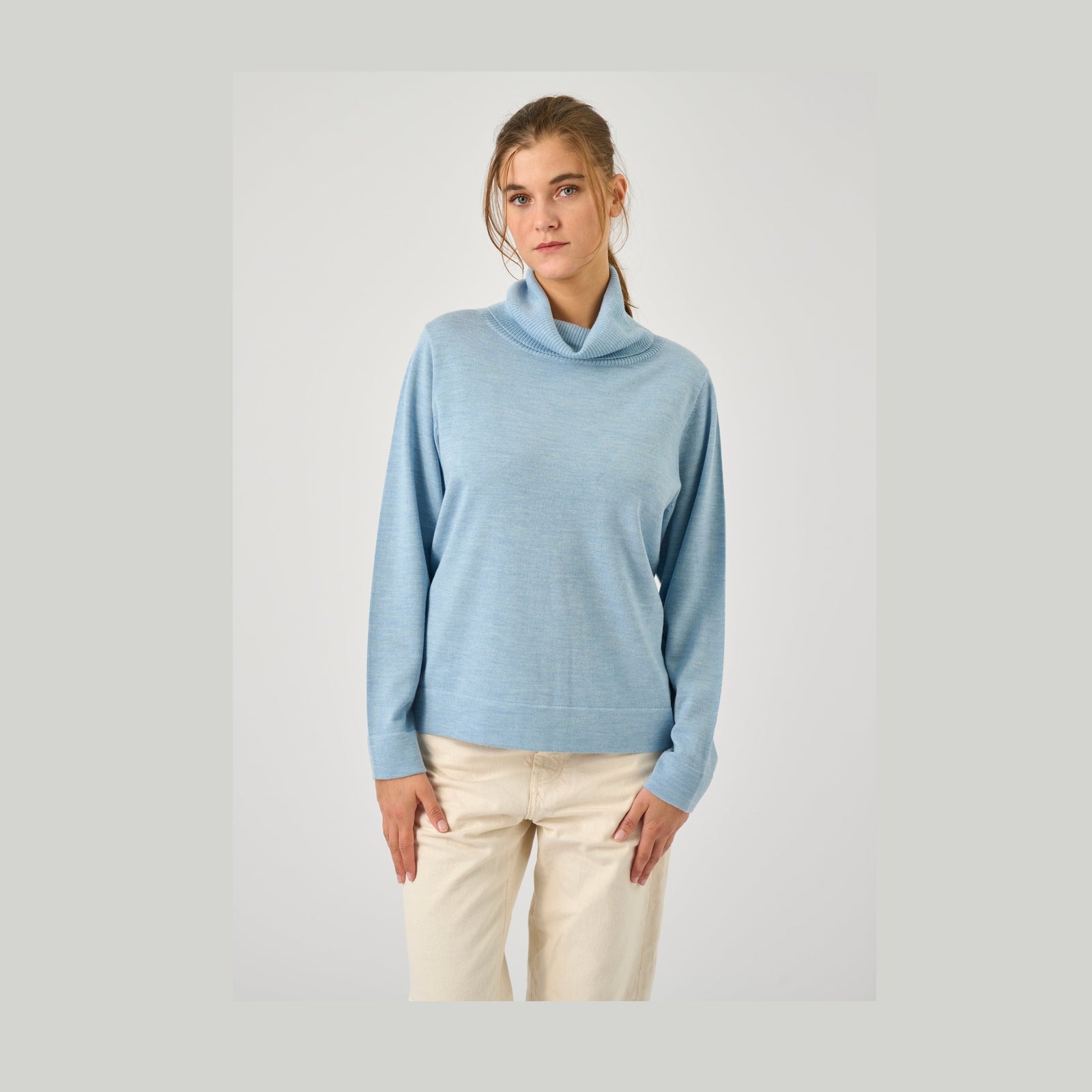 Lind Kirsten Knit Pullover 5002 Light Blue Melange