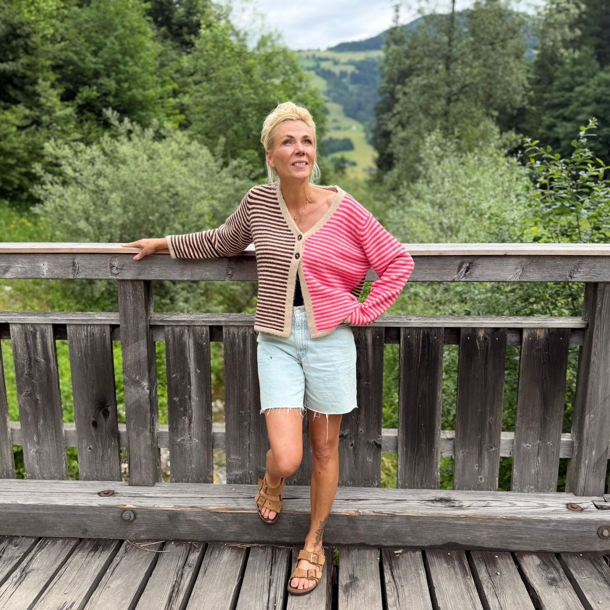 Lind LBFart på Knit Cardigan 6500 PINK