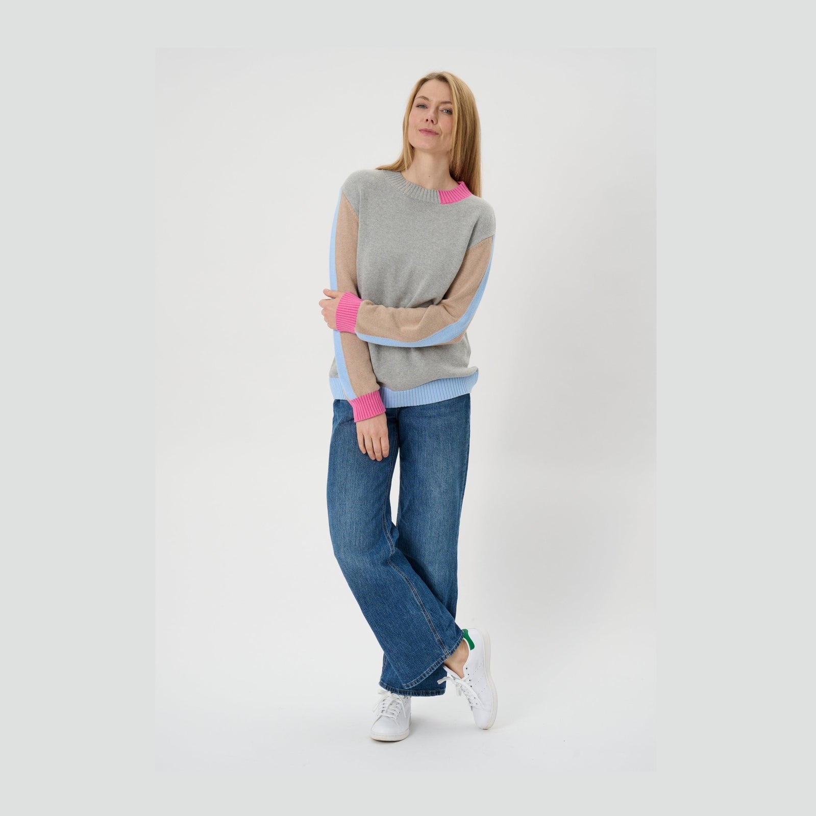 Lind LiAda Knit Pullover 9450 LIGHT GREY MELANGE