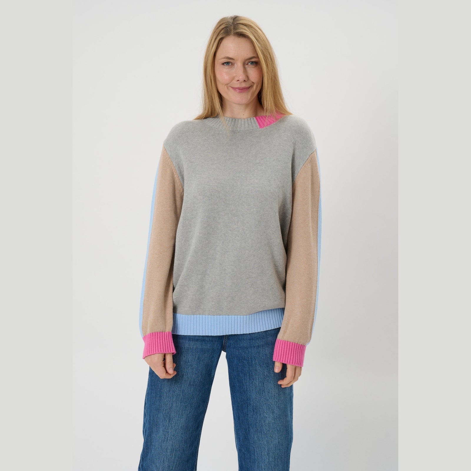 Lind LiAda Knit Pullover 9450 LIGHT GREY MELANGE
