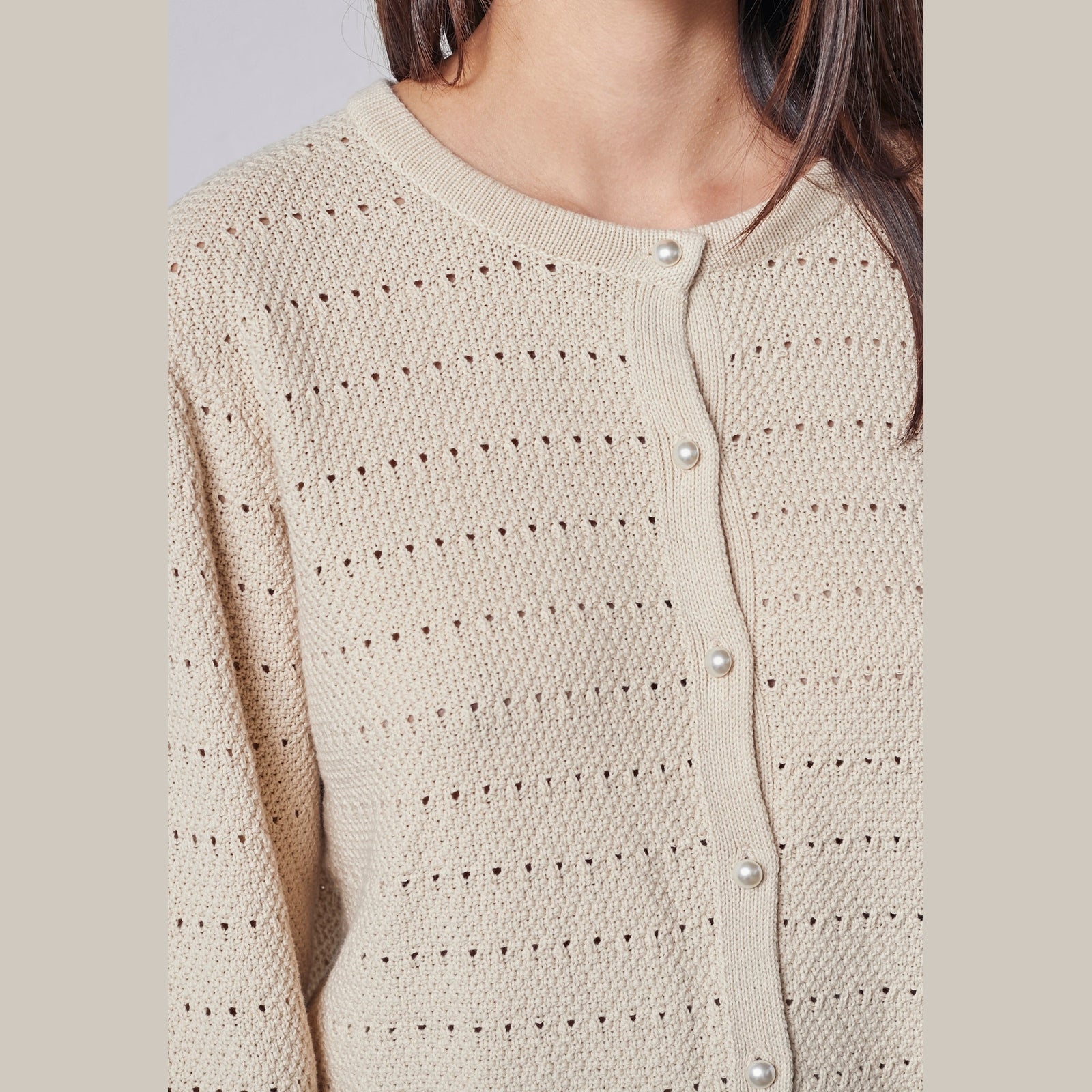 Lind LiAlexie Knit Cardigan 1000 OFF WHITE