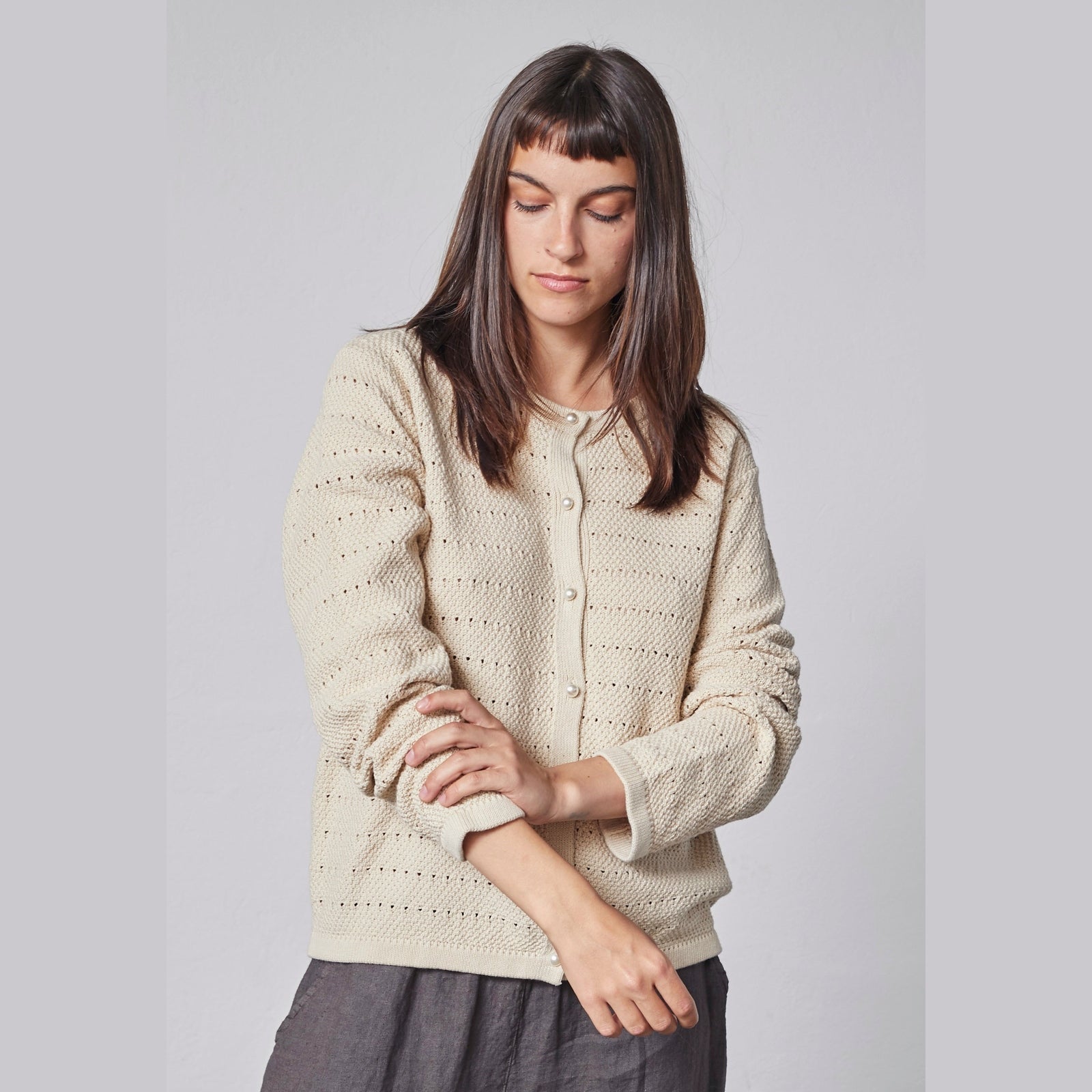 Lind LiAlexie Knit Cardigan 1000 OFF WHITE