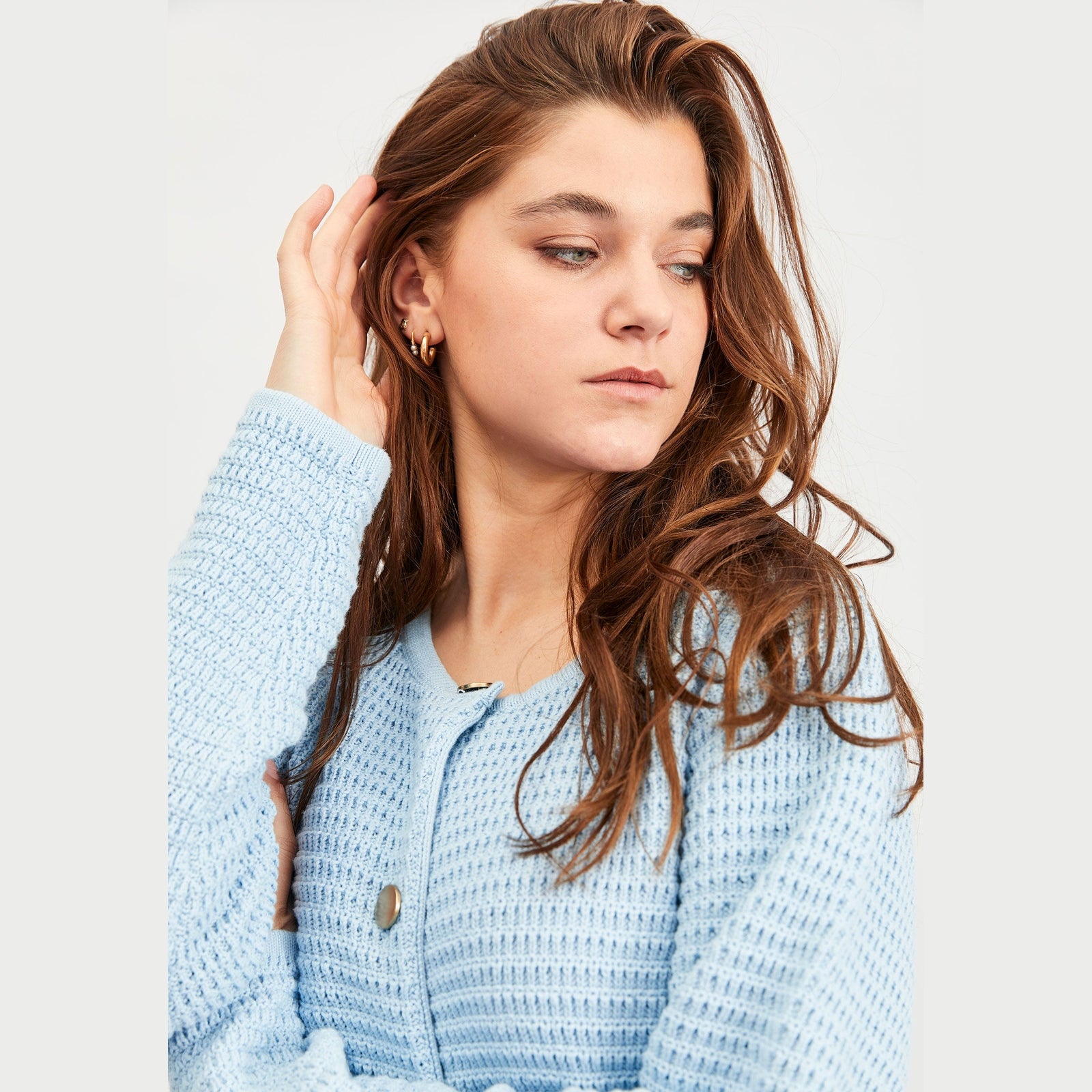 Lind LiAmalie Knit Cardigan 5000 LIGHT BLUE