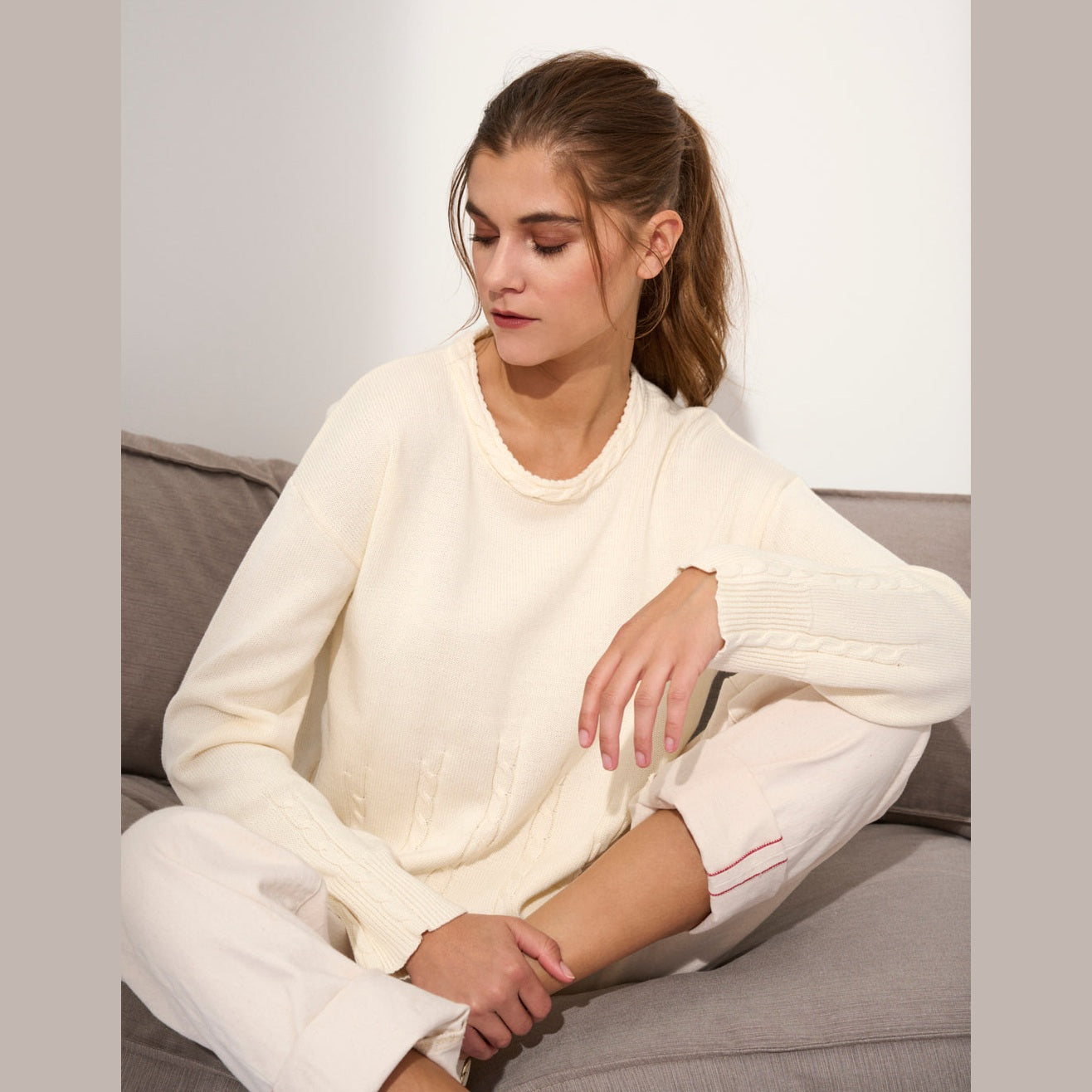 Lind LiBrunhilde Knit Pullover 1000 OFF WHITE