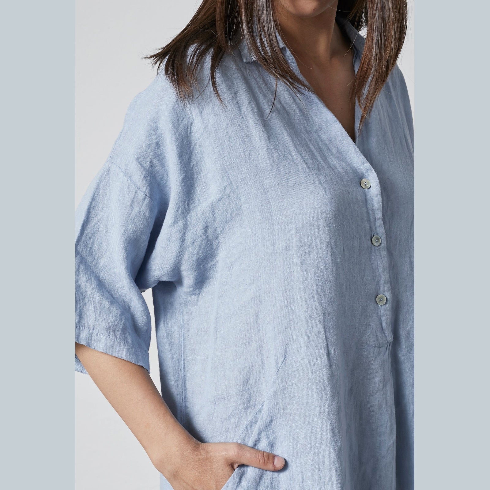 Lind LiDagmar Kjoler 5001 DENIM LIGHT BLUE