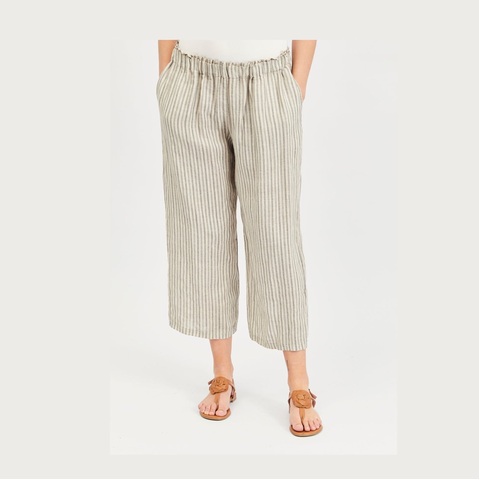 Lind LiDagny Bukser 504 Sand Stripe