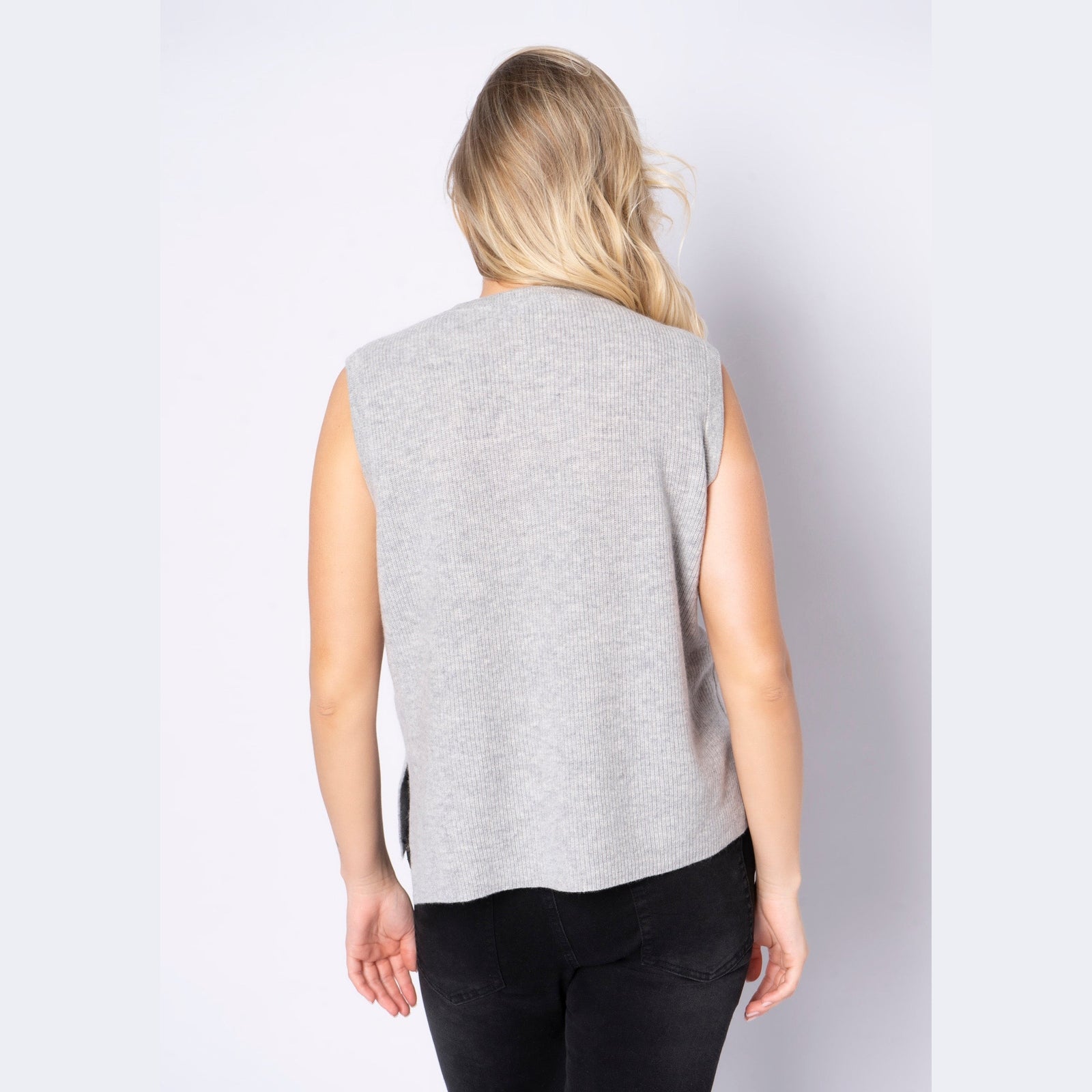 Lind LiFika Knit Pullover 9450 LIGHT GREY MELANGE