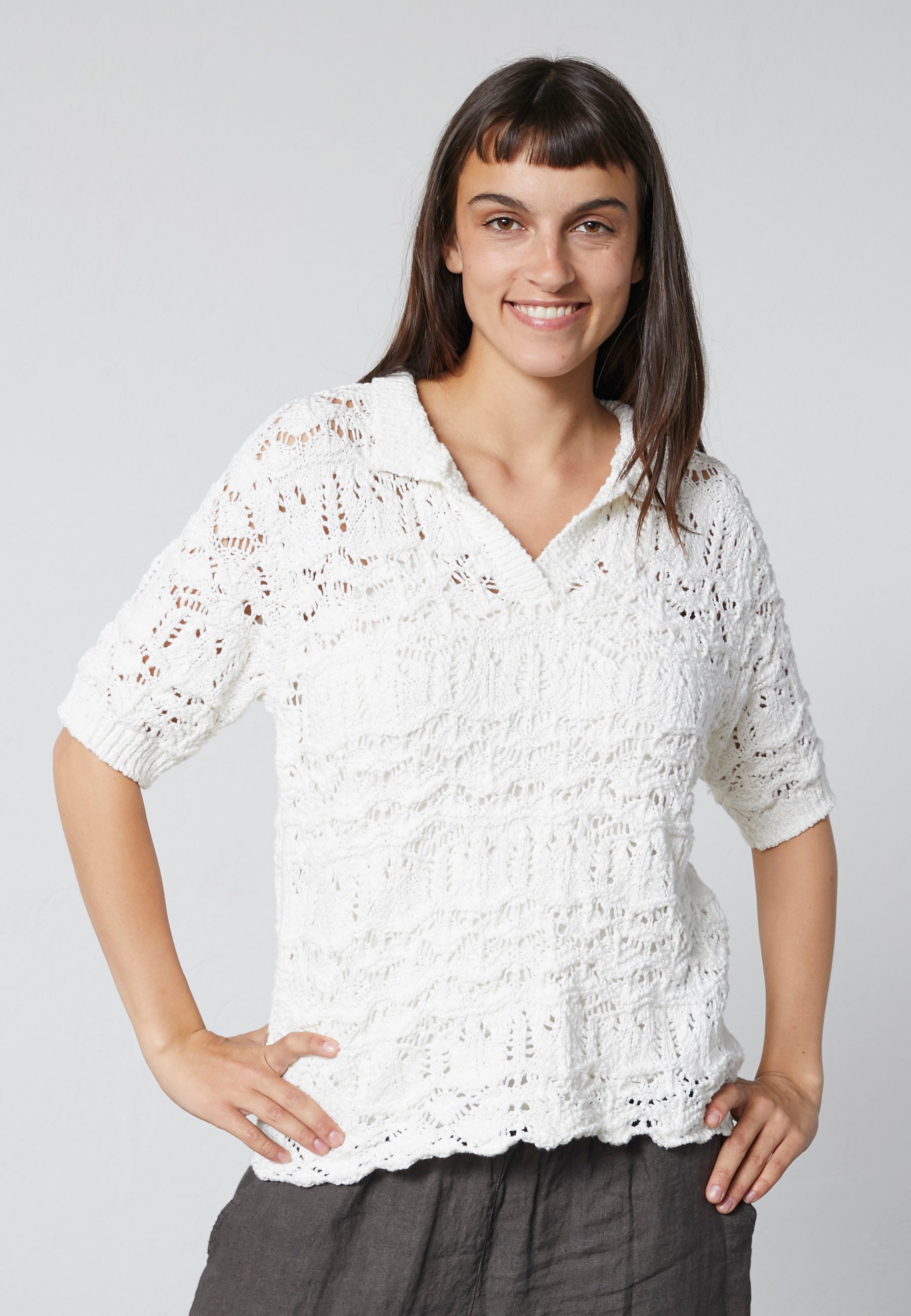 Lind LiFlorina Knit Pullover 1000 OFF WHITE