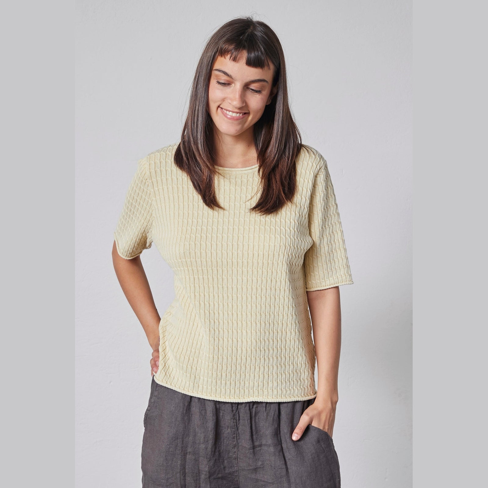 Lind LiInge Knit Pullover 4050 Straw yellow