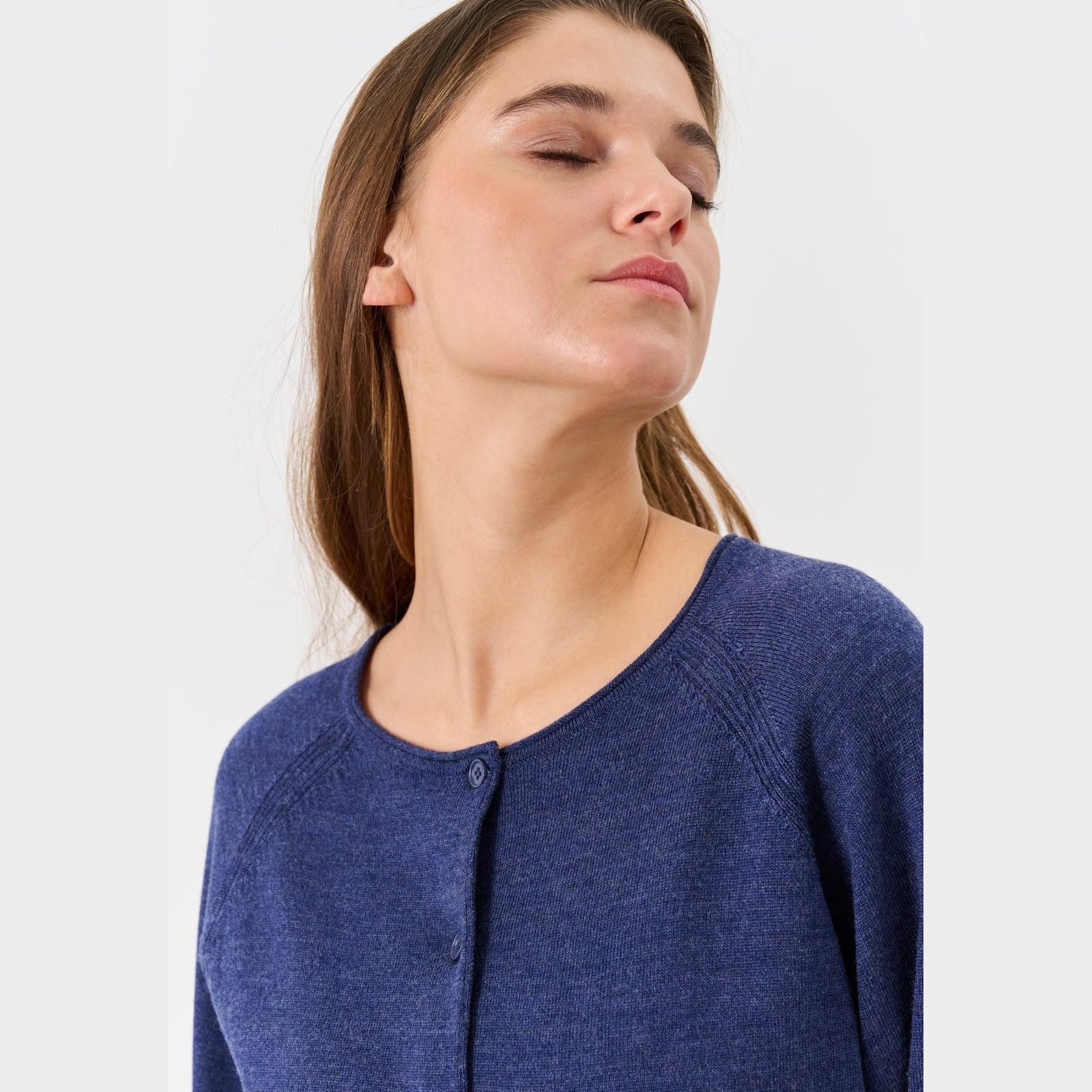 Lind LiKarina Knit Cardigan 5650 blue melange