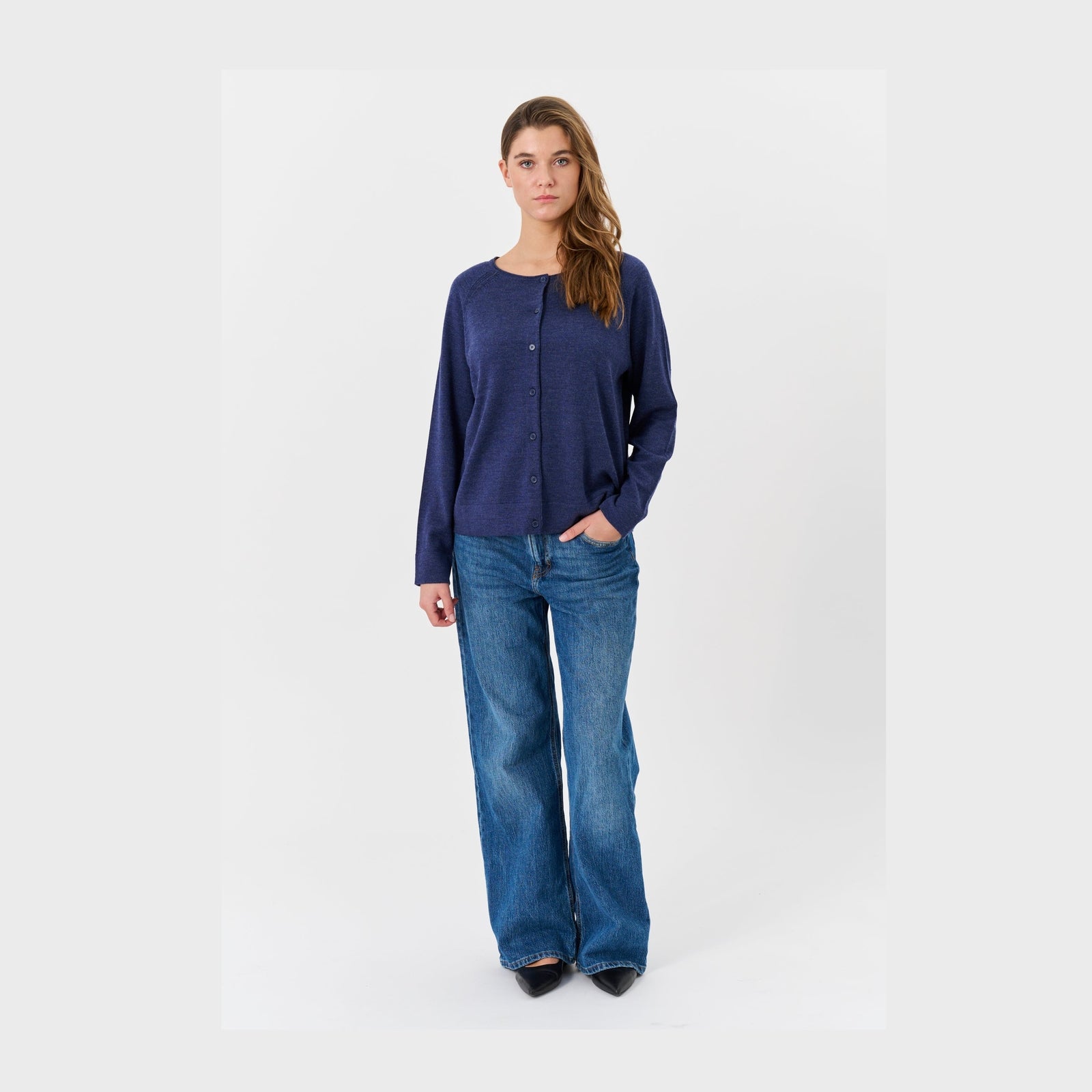 Lind LiKarina Knit Cardigan 5650 blue melange