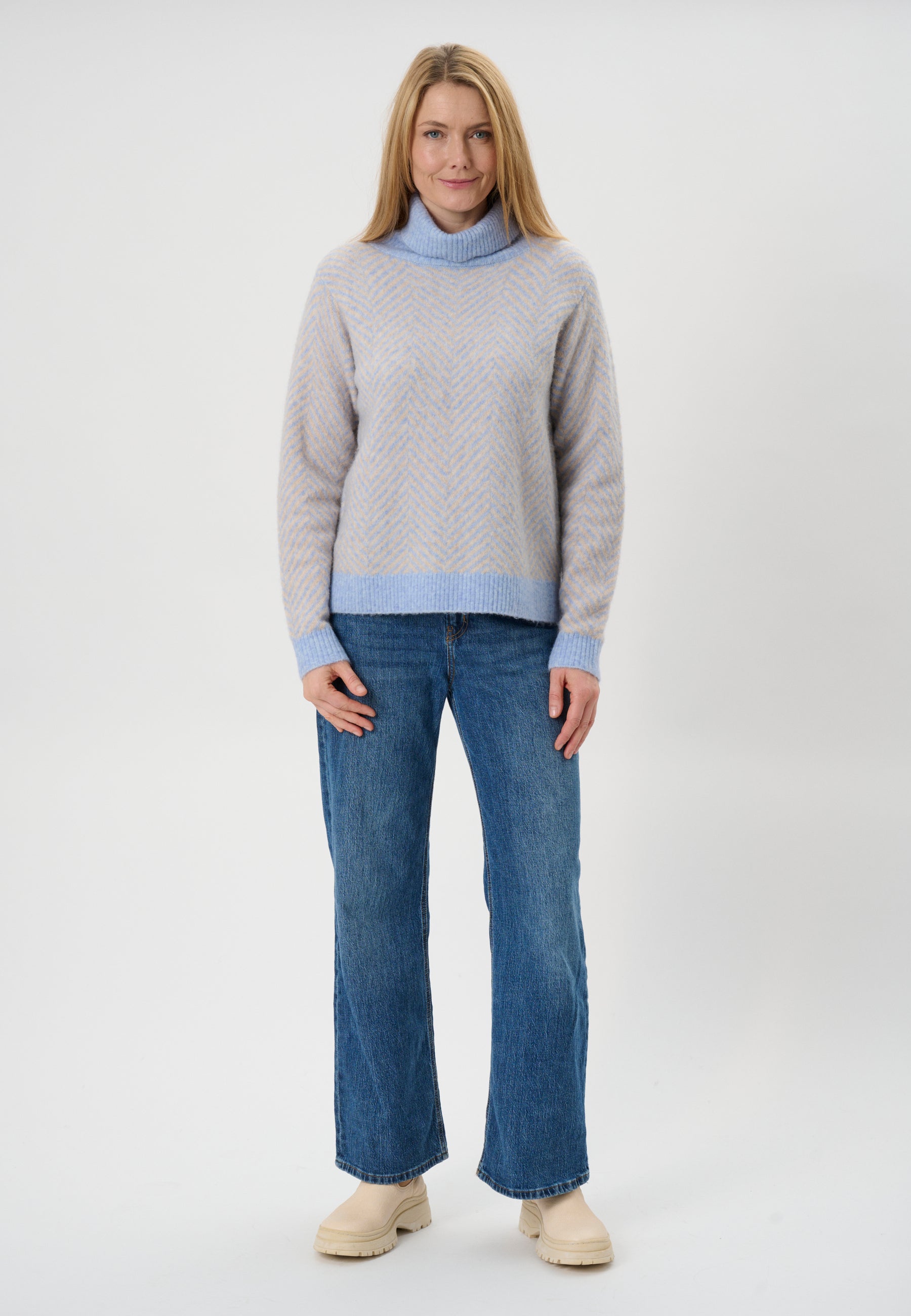 Lind LiKarina Knit Pullover 5002 Light Blue Melange