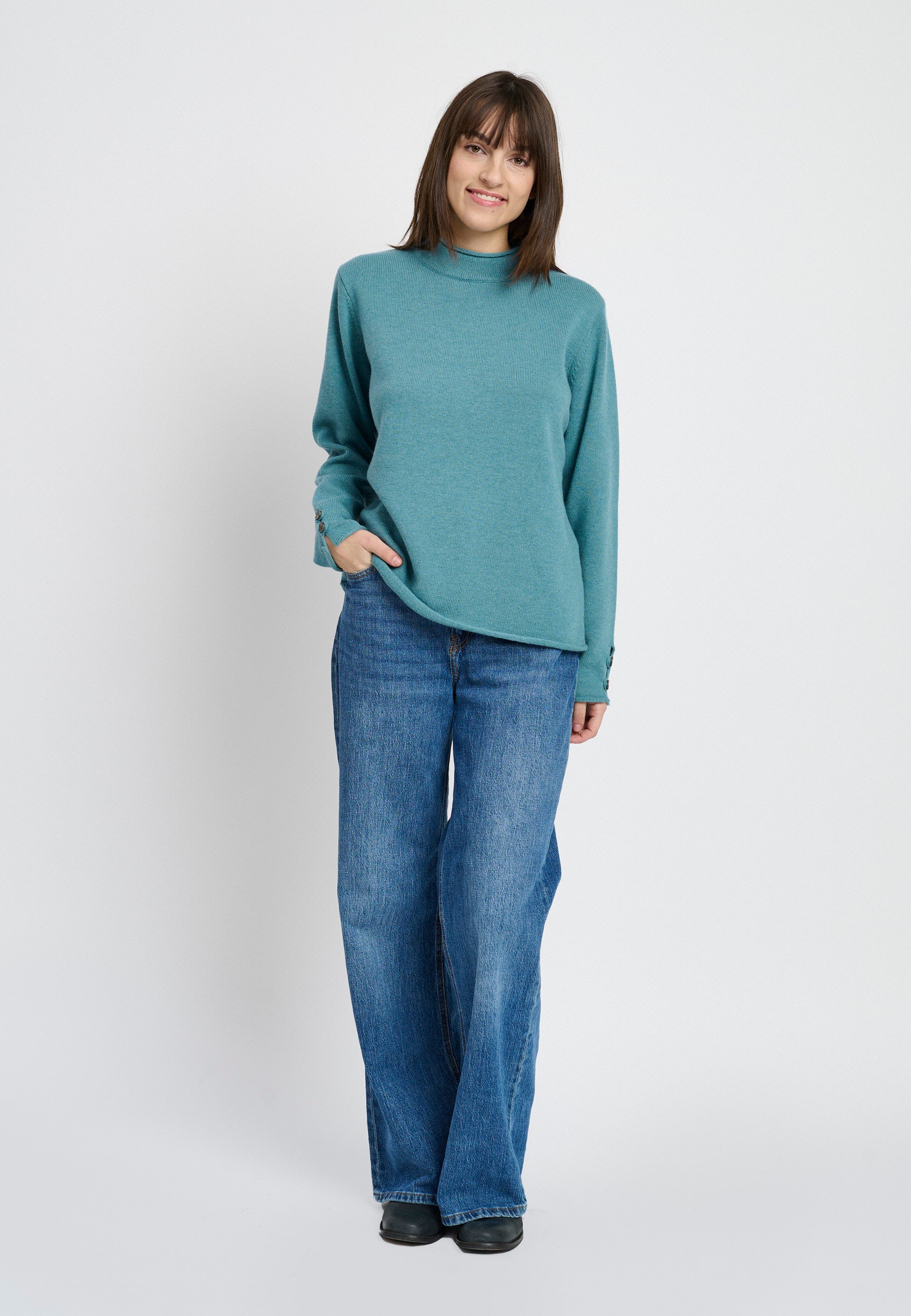Lind LiKathlyn Knit Pullover 3111 dusty aqua