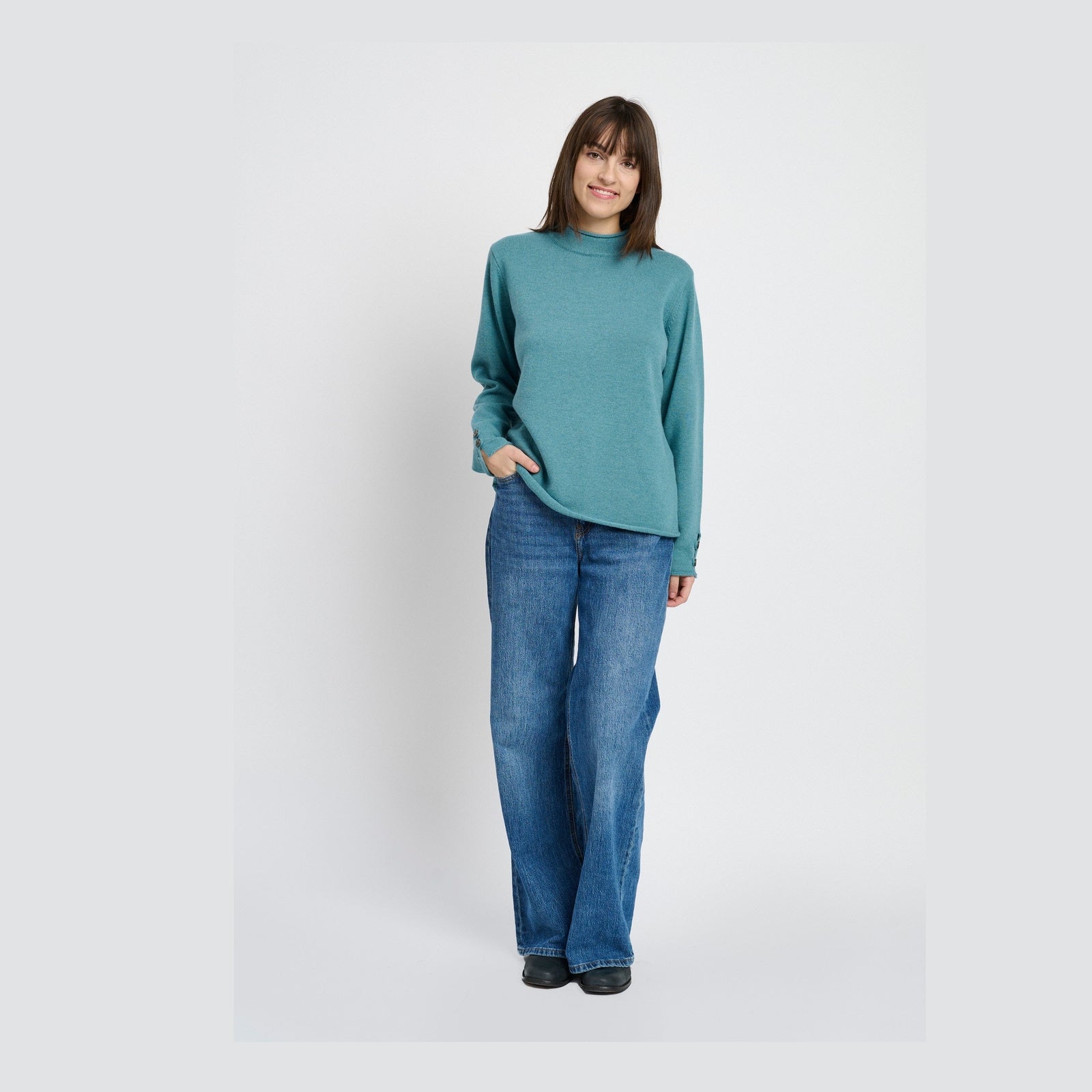 Lind LiKathlyn Knit Pullover 3111 dusty aqua