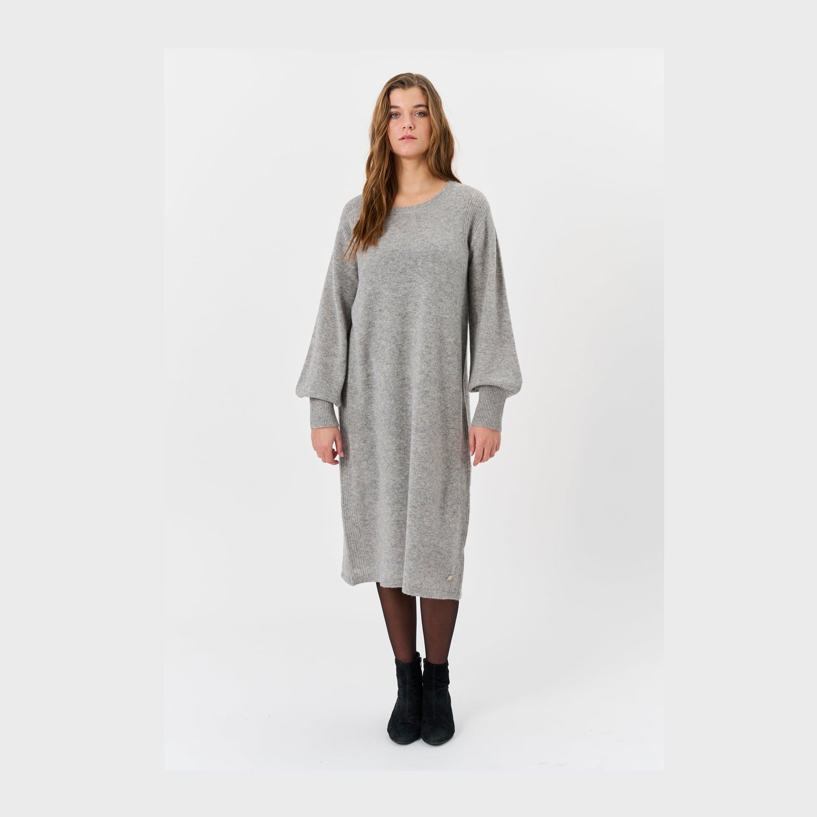 Lind LiKatrina Knit Dress 9650 grey melange