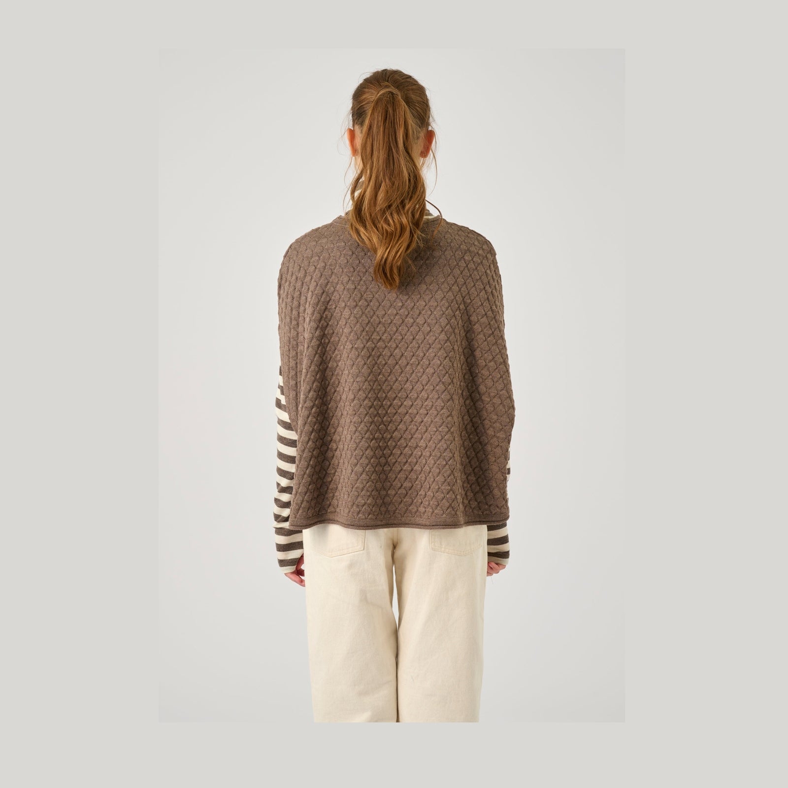 Lind LiMargit Poncho 1655 brown melange