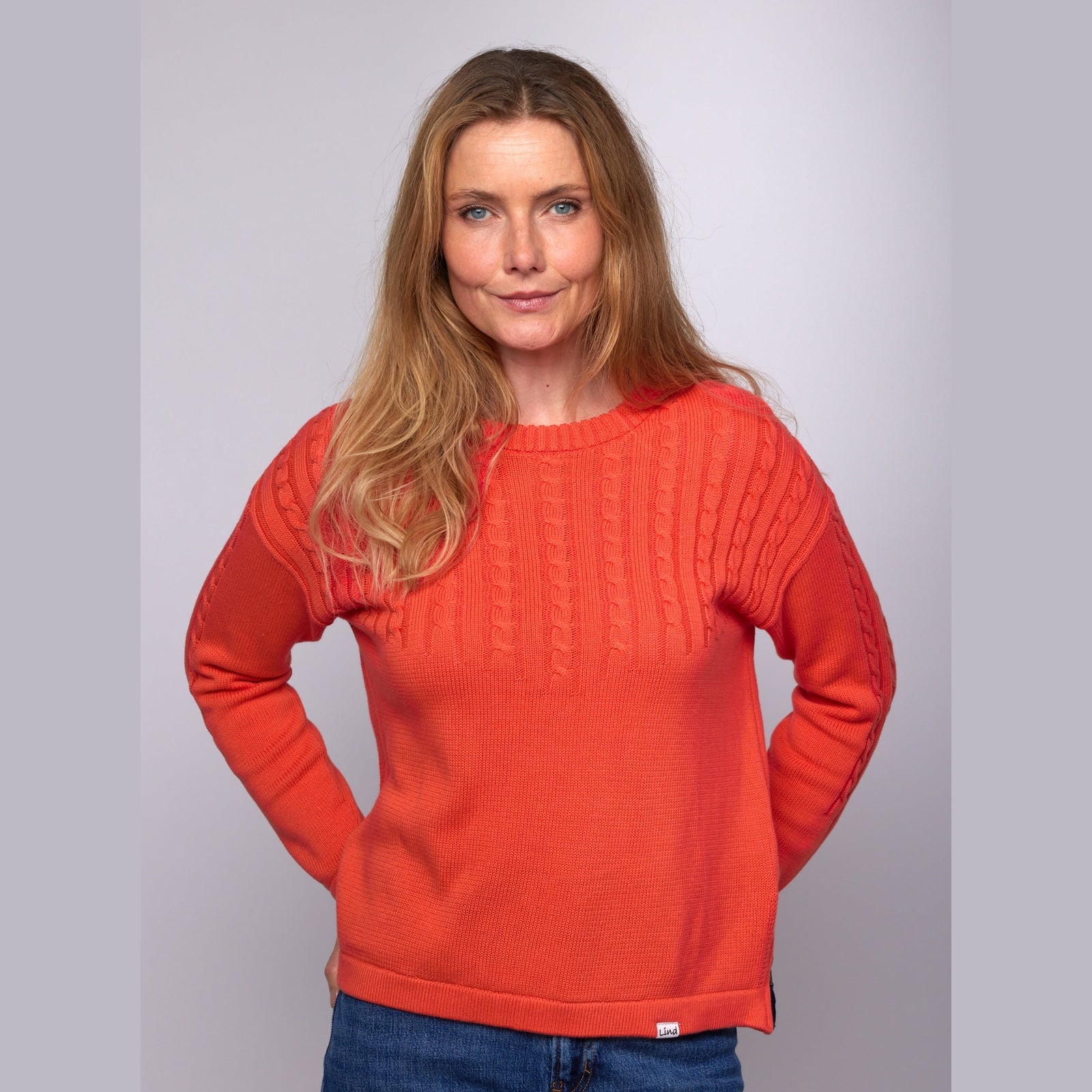 Lind LiMaxime Knit Pullover 8501 Spring Orange